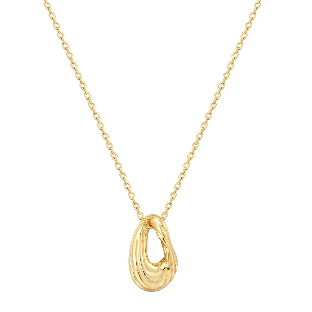 Kette mit Anhänger GLANZSTÜCKE MÜNCHEN "AV277", gelbgold, Halsketten, Damen, 40,0cm Basiskette + 5,0cm Verlängerung, Silber 925 (Sterlingsilber), mit Anhänger