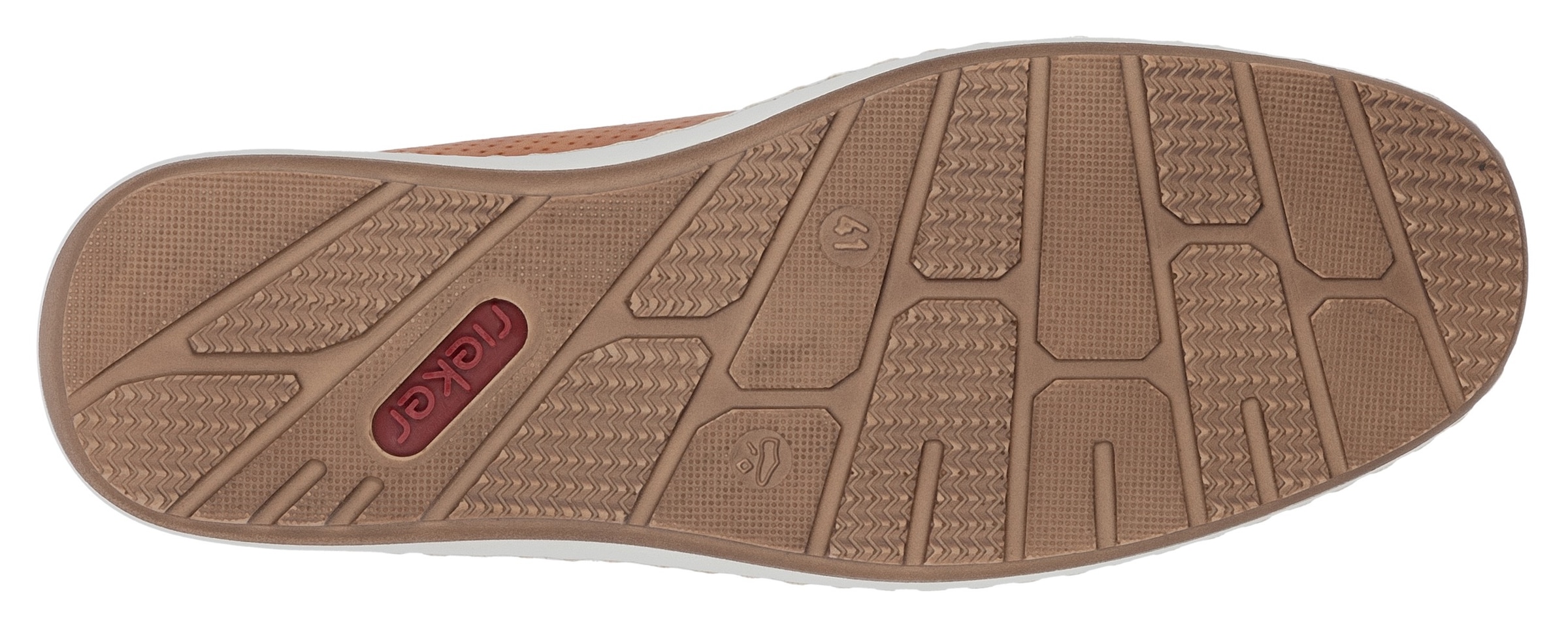 Rieker Slipper, Loafer, Schlupfschuh, seitliche Stretcheinsätze und Perforation