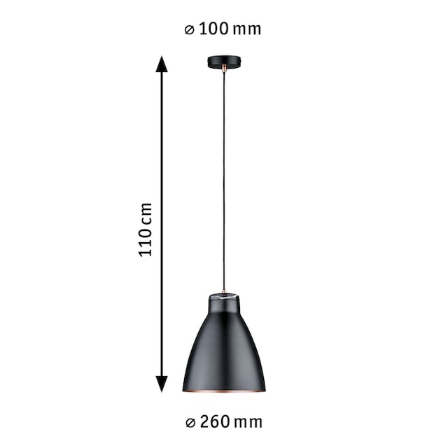 Paulmann Pendelleuchte »Neordic Roald max. 1x20W Schwarz matt/Kupfer m 230V  Metall/Marmor«, 1 flammig-flammig | BAUR