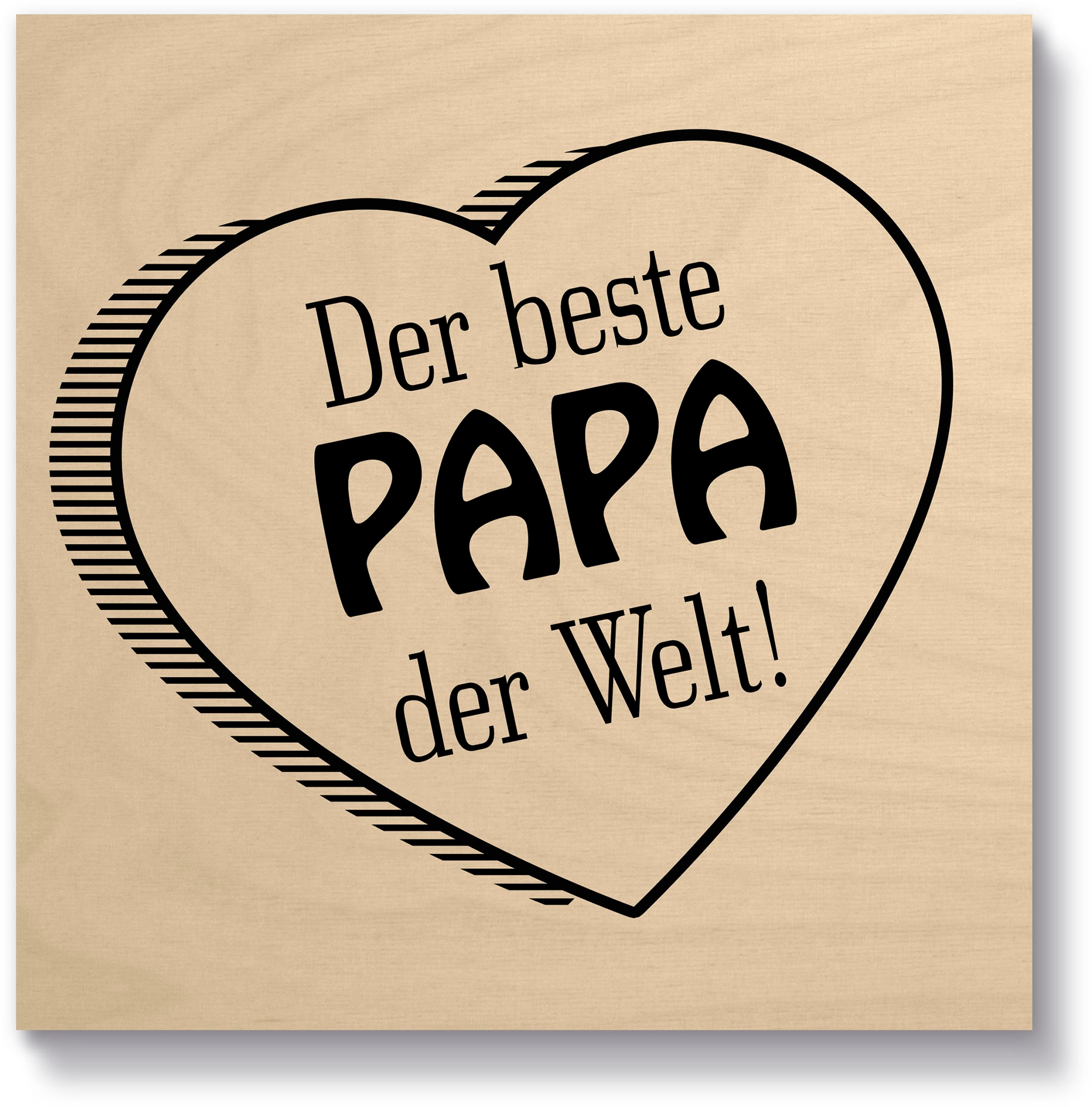 Artland Holzbild »Der beste Papa der Welt«, Sprüche & Texte, (1 St.)