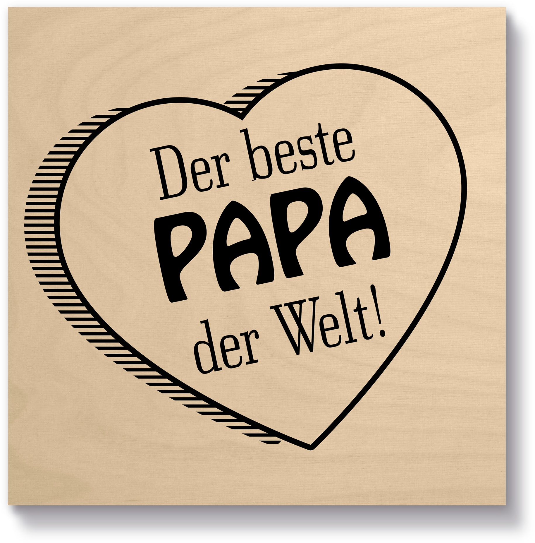 Artland Holzbild "Der beste Papa der Welt", Sprüche & Texte, (1 St.)