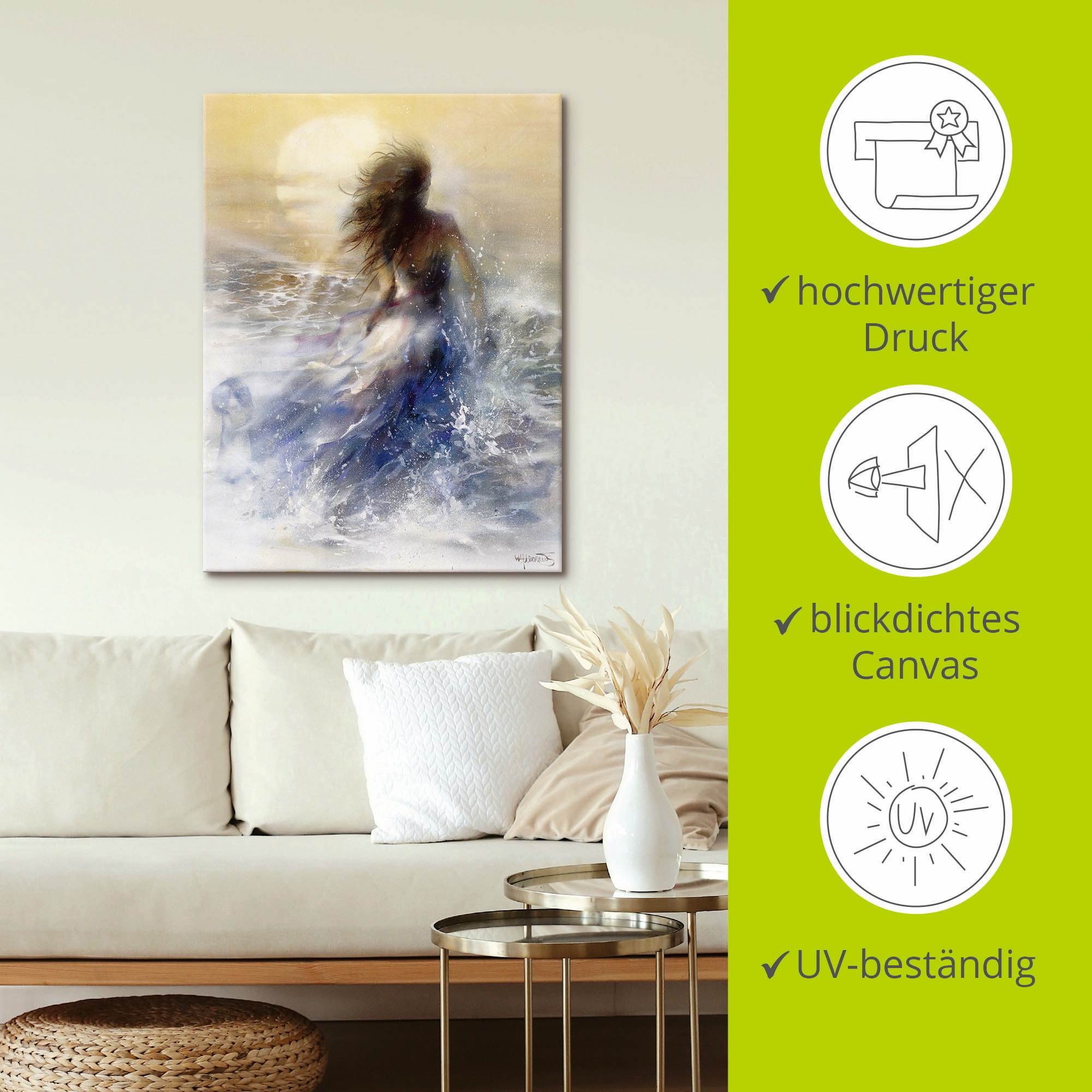 Artland Wandbild »Sommer I«, Frau, (1 St.), als Leinwandbild, Poster, Wandaufkleber in verschied. Größen