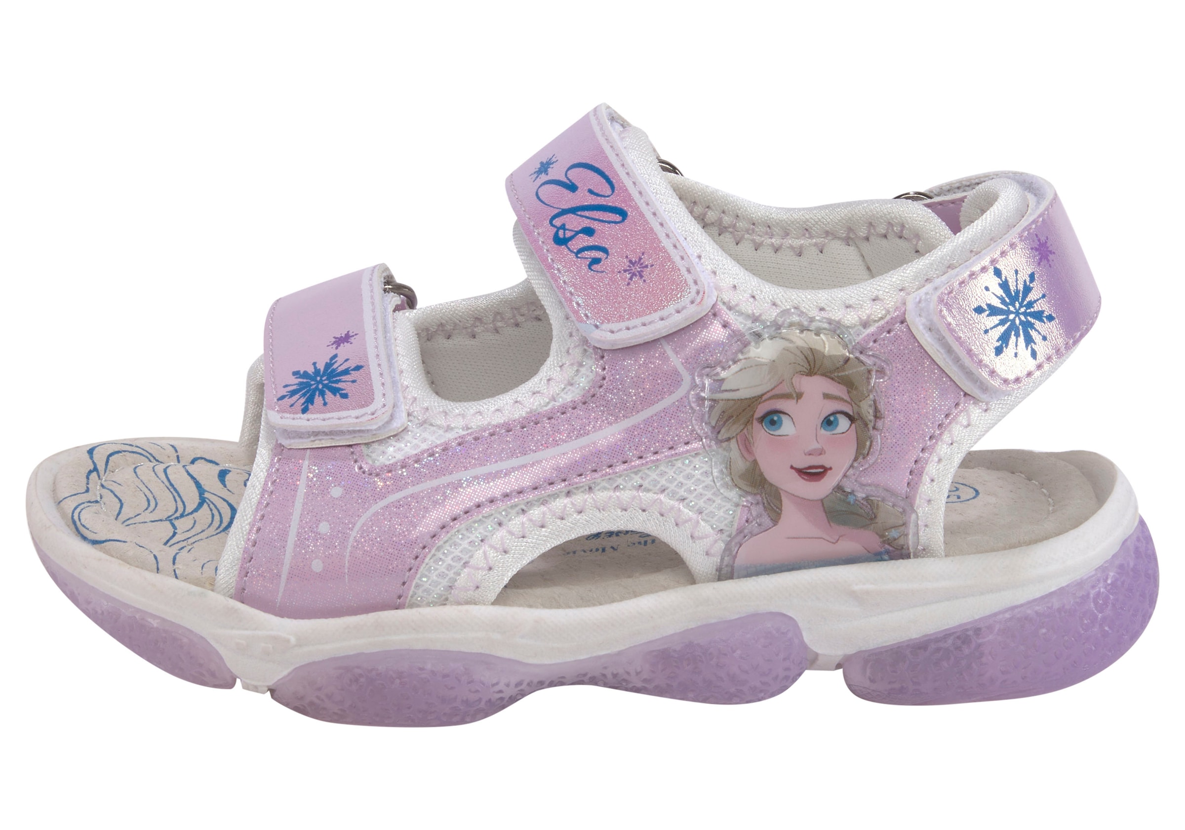 Disney Sandale »Frozen«, mit cooler Blinkfunktion und mit Klettverschlüssen
