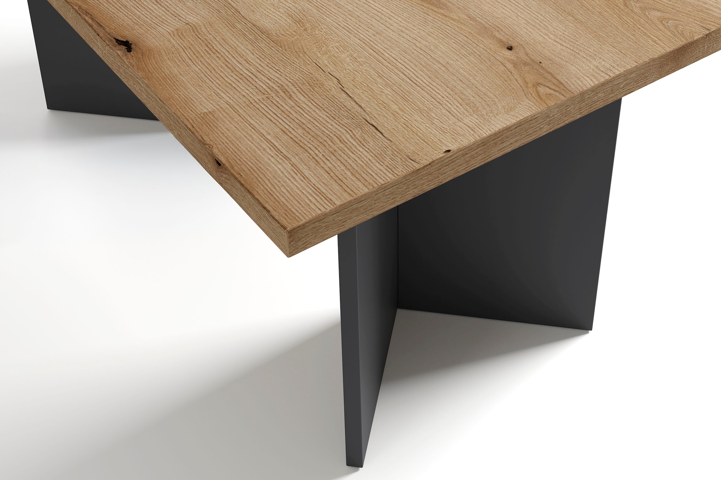 byLIVING Esstisch »Marten« 1 Stk. tlg. moderner Wangentisch in Eiche Nachbildung, 140 und 160 cm