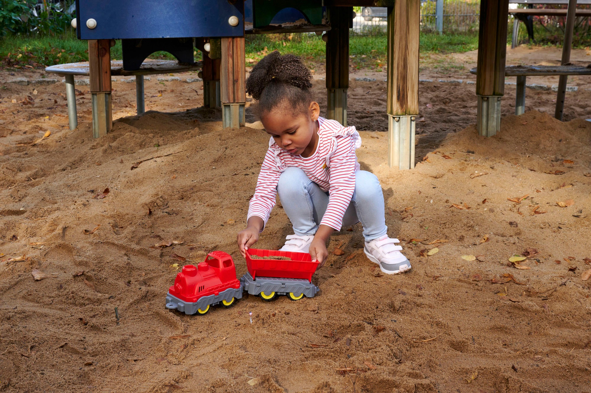 BIG Spielzeug-Lokomotive »BIG Power Worker Mini Zug mit Wagon«, Made in Germany