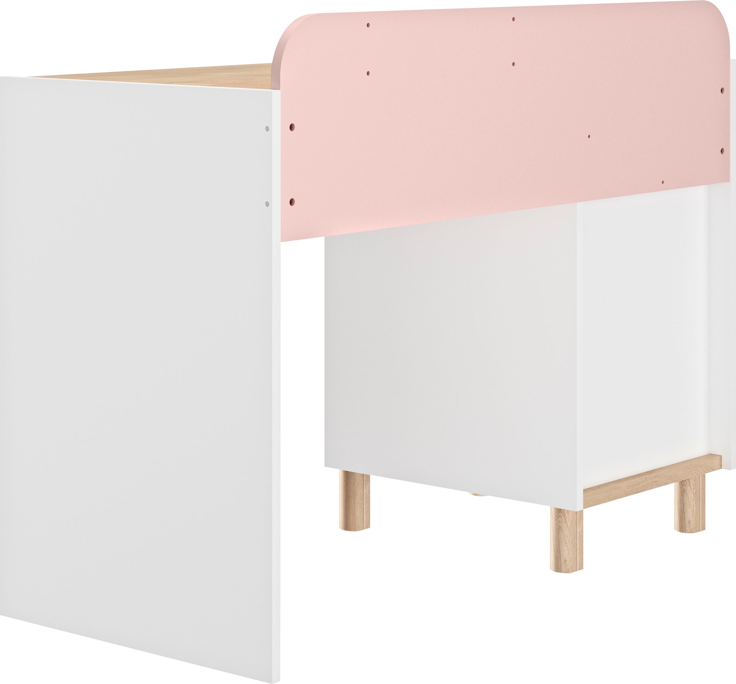 Schreibtisch »Romy«, (1 St.), Elegantes Design für eine sanfte und feminine Atmosphäre.