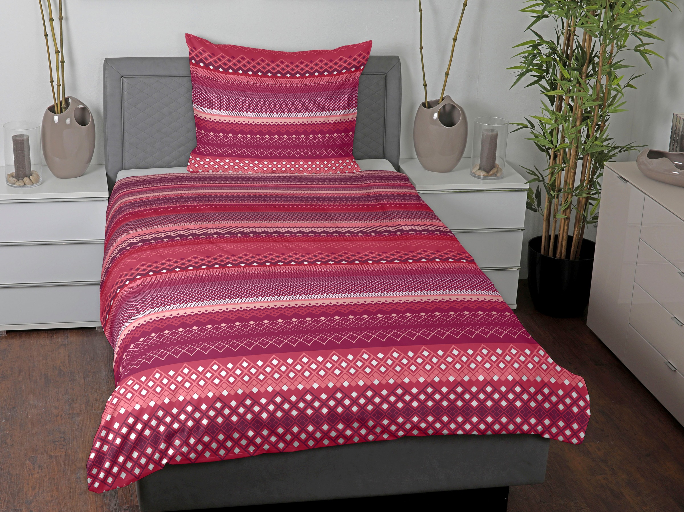 CASATEX Bettwäsche "Alfredo" 2 Stk. Streifendesign günstig online kaufen