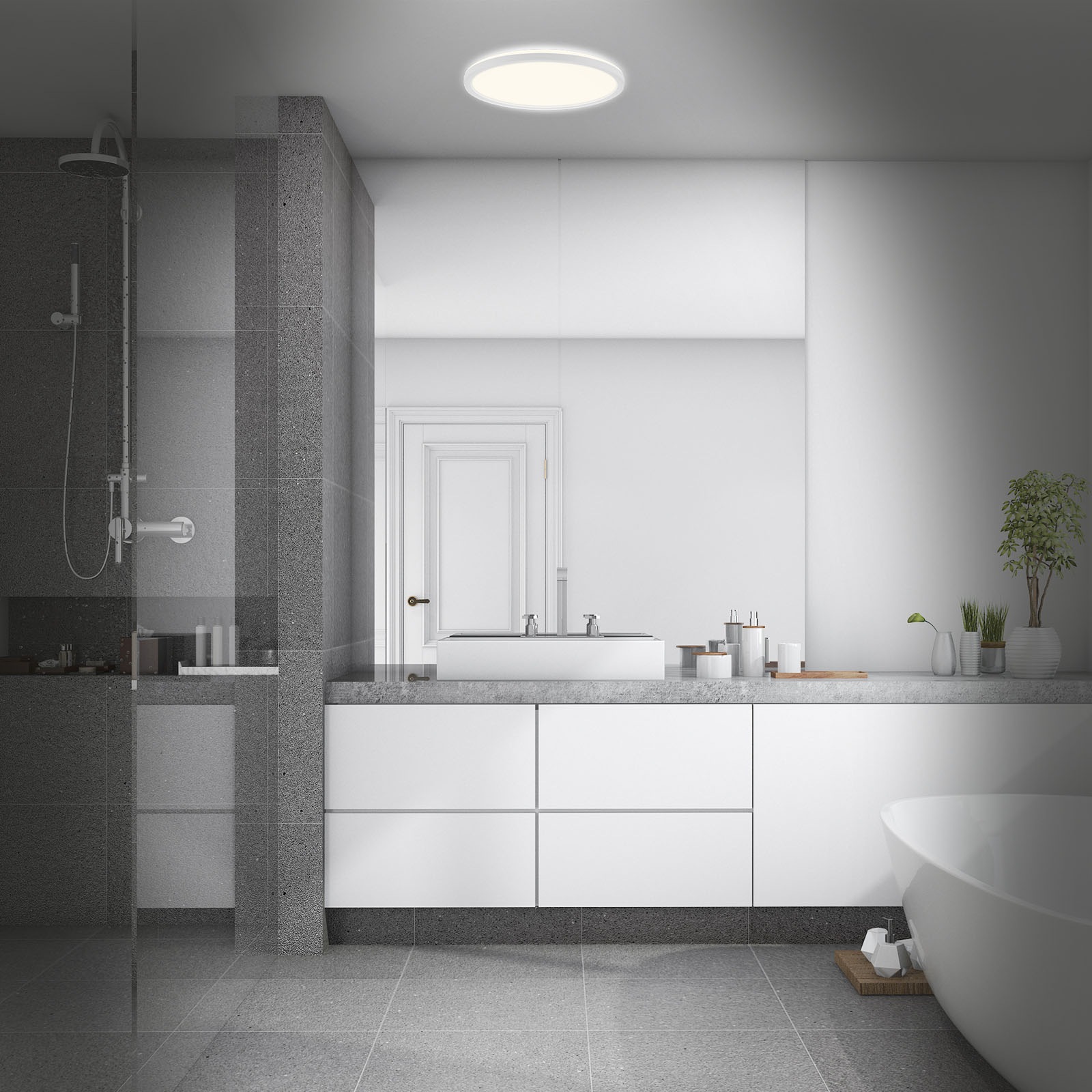 Briloner Leuchten Bad LED Deckenleuchte »SLIM DRIP«, Schutzklasse IP44, 22 Watt LED Platine