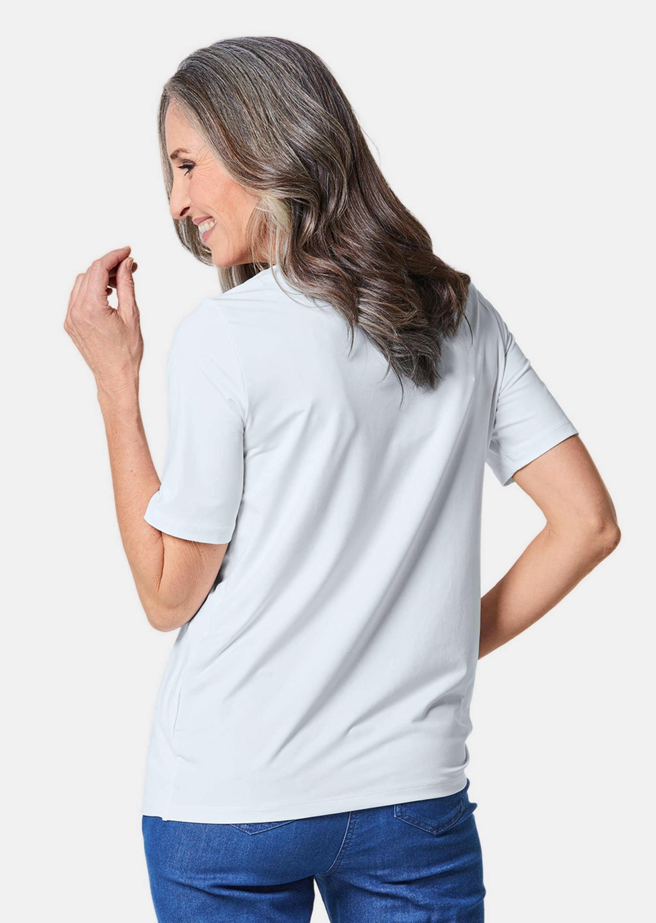 GOLDNER Langarm-Poloshirt »Shirt Gepflegtes Shirt in formstabiler Ware«