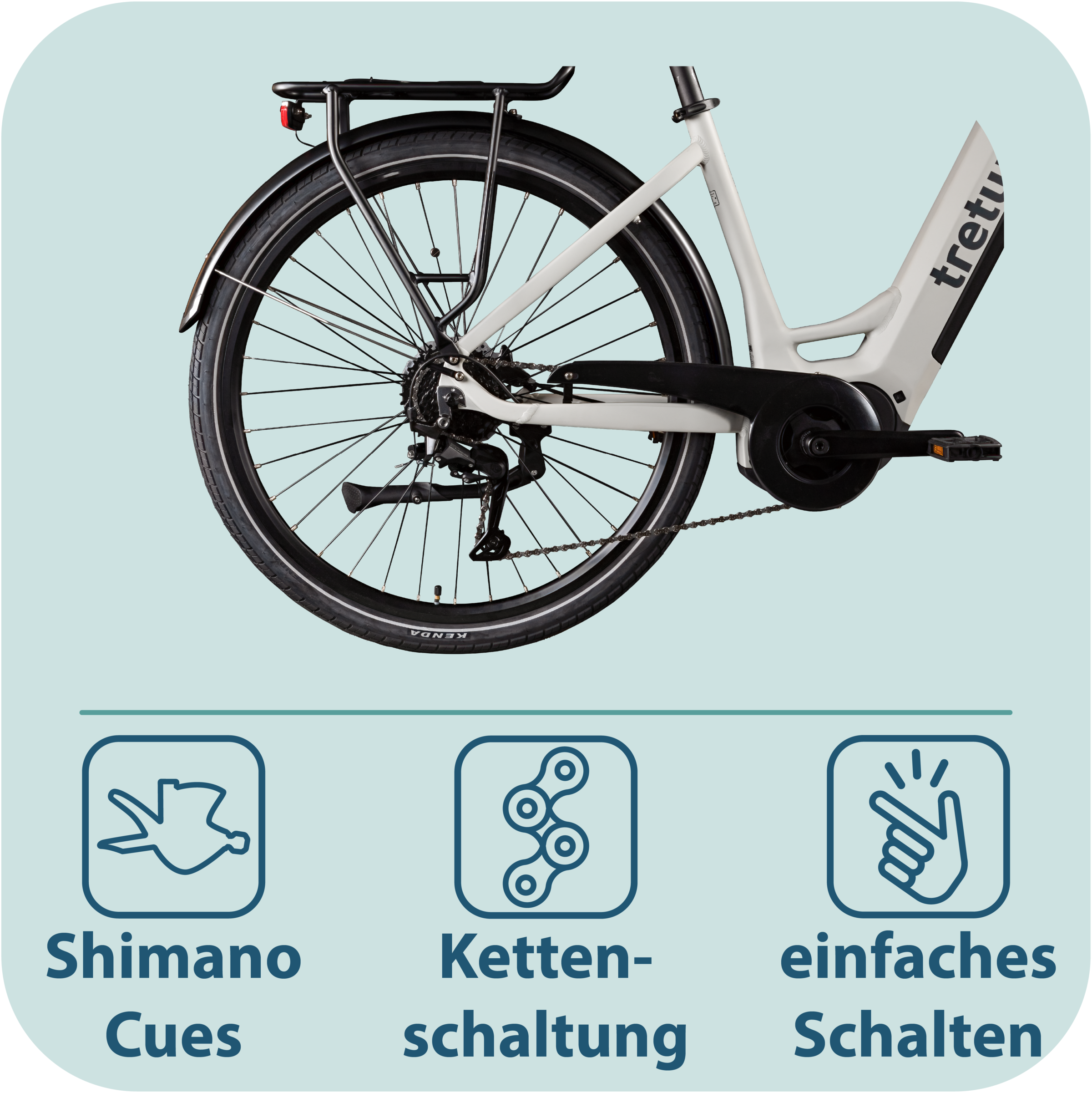 Tretwerk »Amber« 9 Gang Shimano Cues U3020 Schaltwerk Kettenschaltung Mittelmotor 250 W E Bike Damen 28" Elektrofahrrad 155 - 185cm Hollandrad