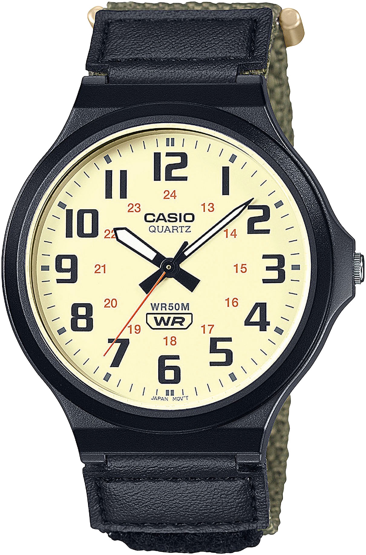 Casio Collection Quarzuhr, Armbanduhr, Herrenuhr, analog, Armband aus Resin, Acrylglas