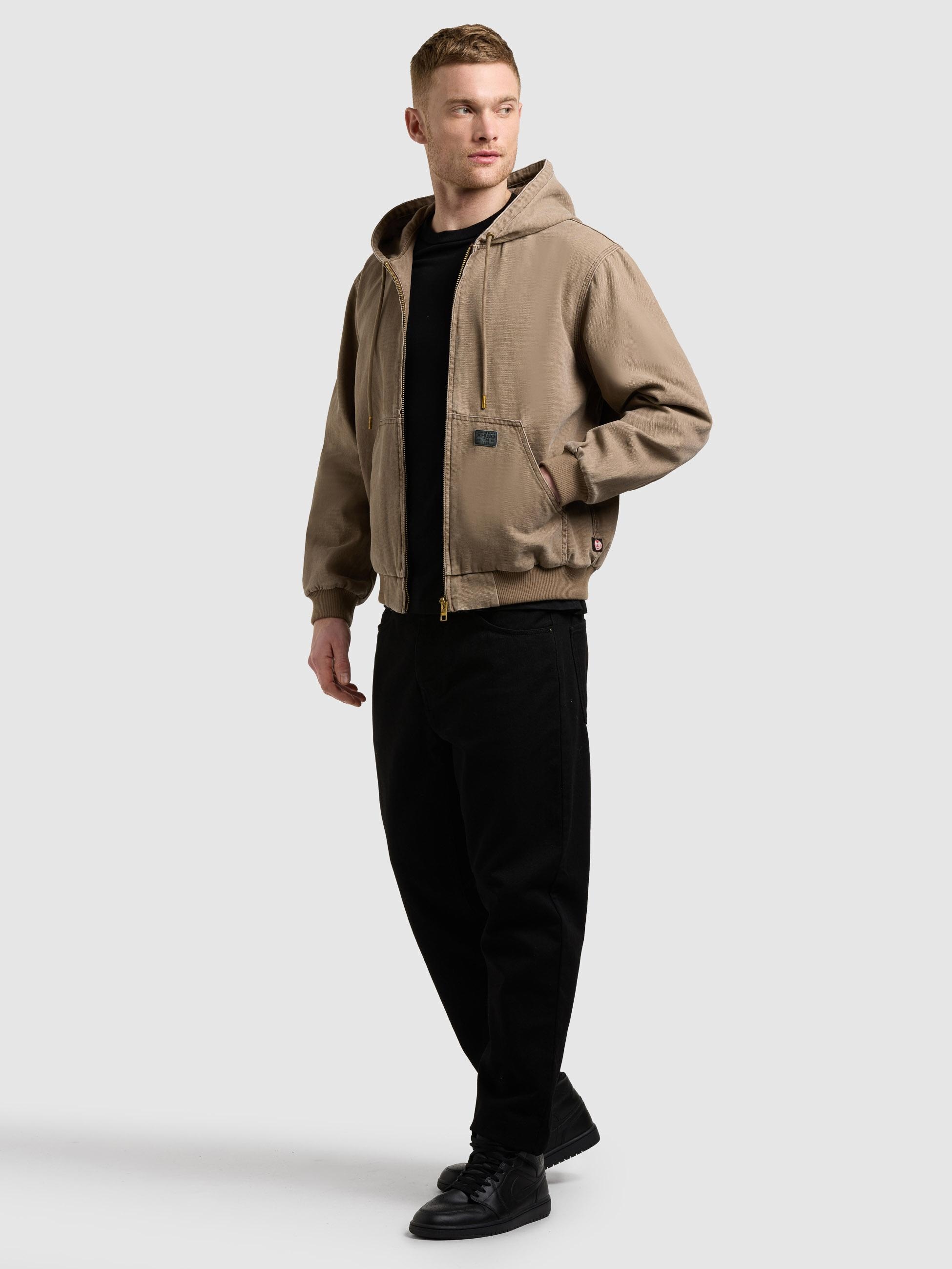 khujo Outdoorjacke »Rhiis« mit Kapuze Herren Übergangsjacke im Denim-Look