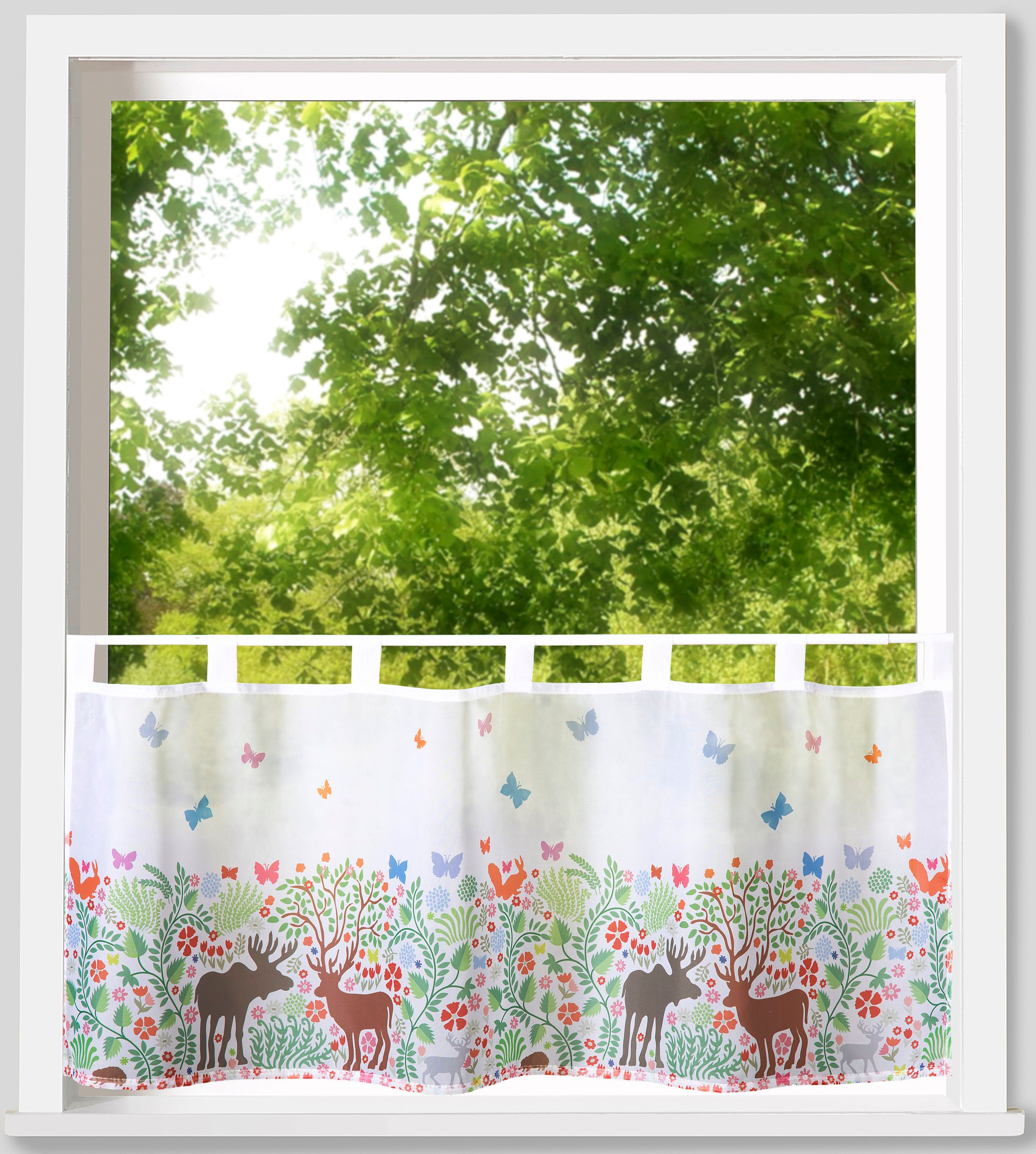 Weckbrodt "Leo" Schlaufen 1 tlg. Bistro, Voile, bedruckt, Winter, HxB 45x12 günstig online kaufen