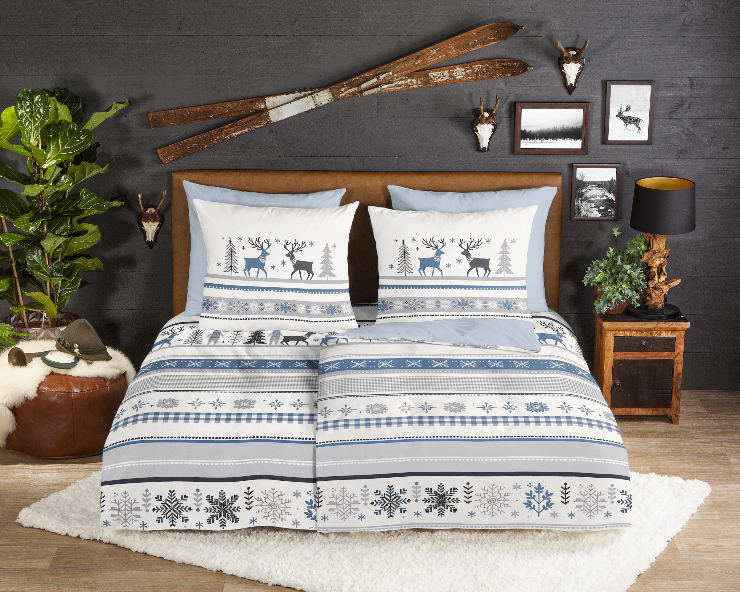 good morning Wendebettwäsche "Aila" 2 Stk. tlg. Flanell, Biber, Winter, War günstig online kaufen