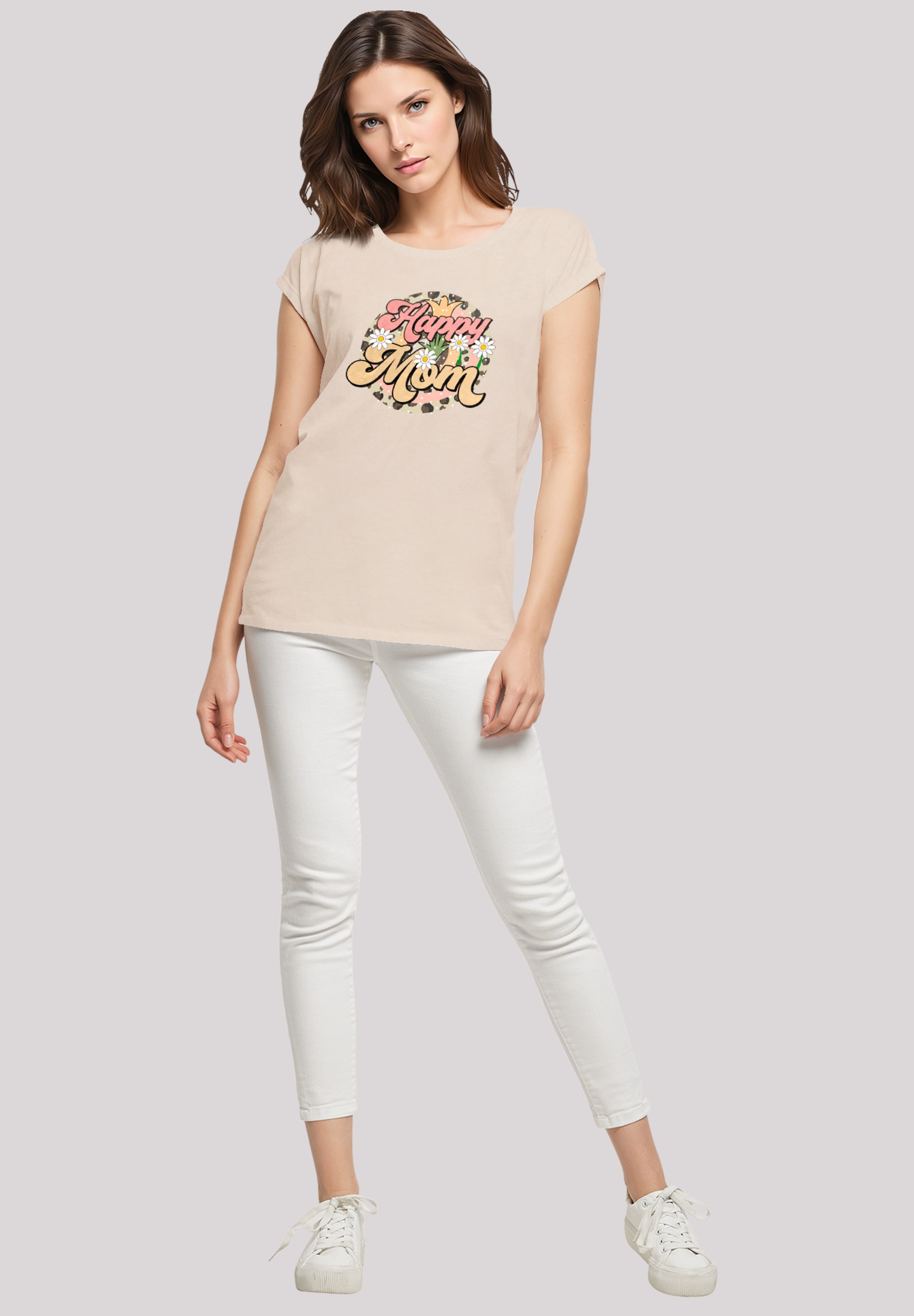 F4NT4STIC T-Shirt »Mothers Day Floral Design Happy Mom«, Premium Qualität