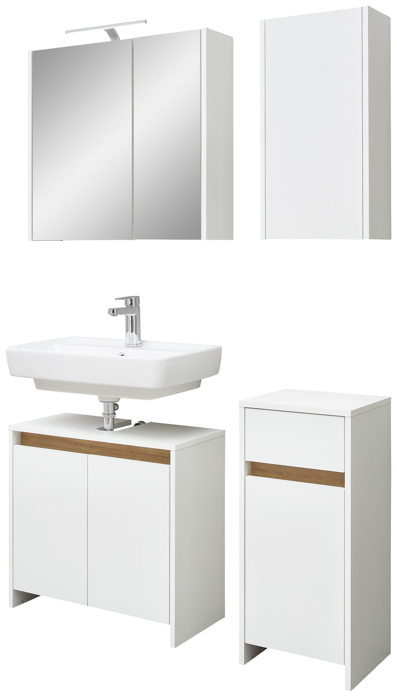 Saphir Badmöbel-Set "Quickset 100, Waschbeckenunterschrank mit Spiegelschra günstig online kaufen