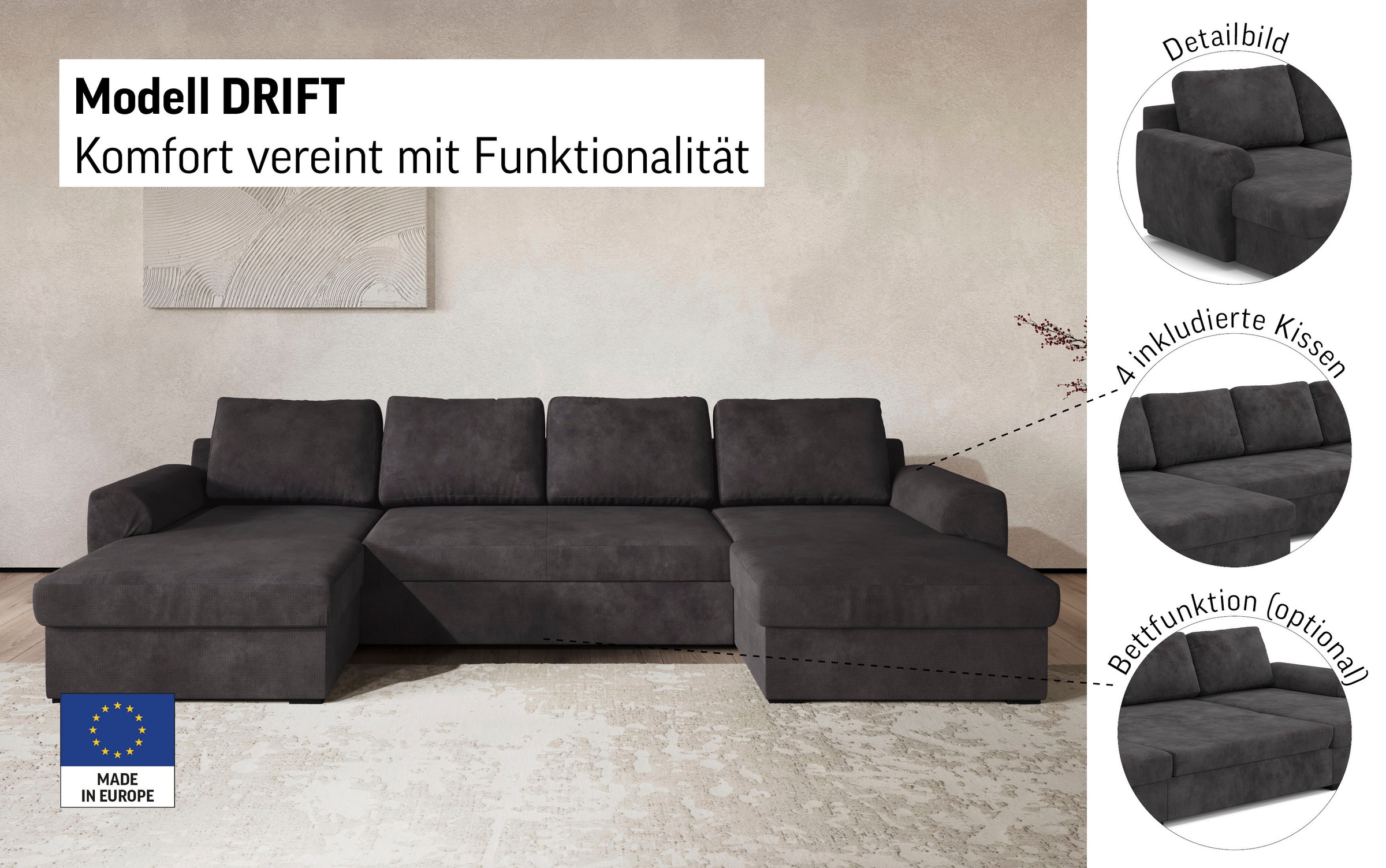 Thumbnail - COTTA Wohnlandschaft "Drift U-Form"