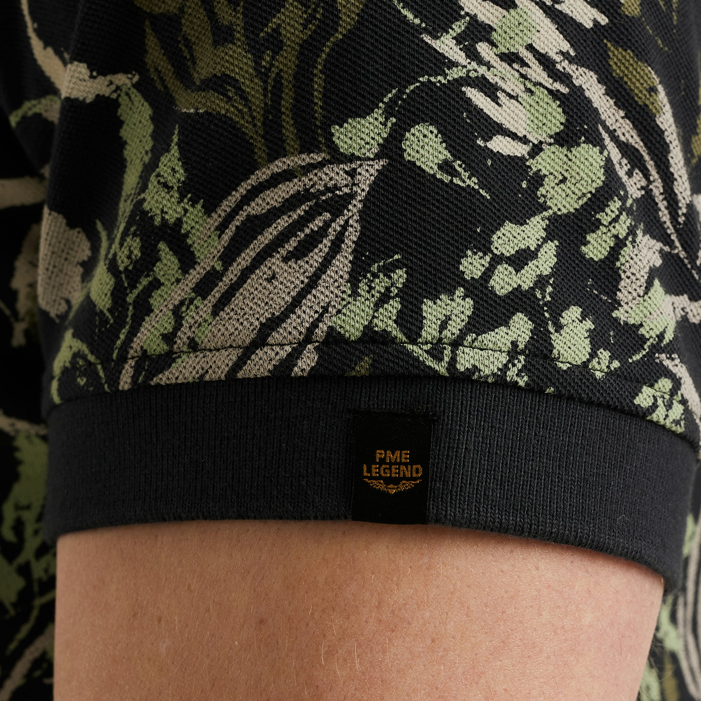 PME LEGEND Poloshirt »Short sleeve polo printed fine pique«, mit floralen Muster