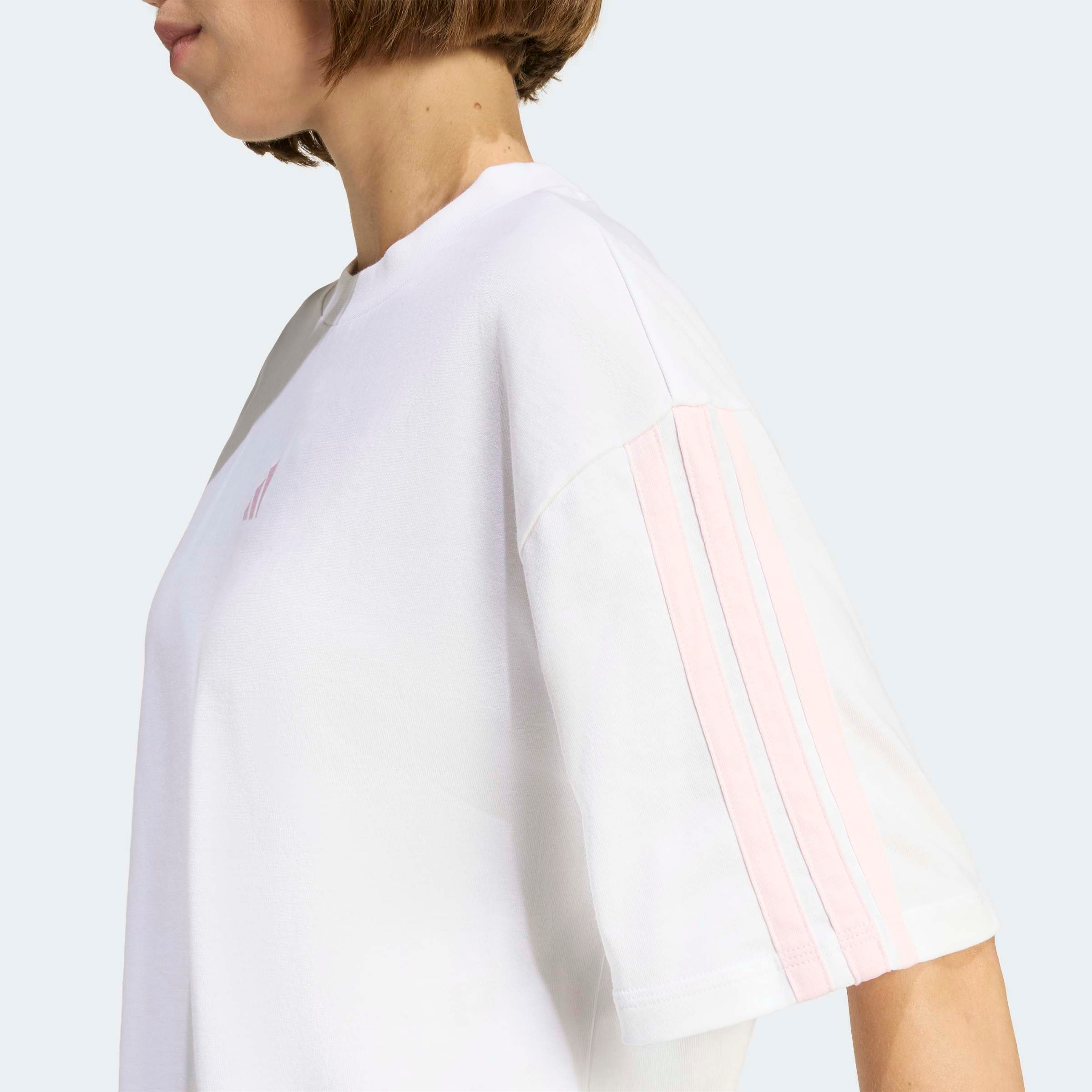 adidas Sportswear T-Shirt »W 3S SJ BF T« lockere Passform, Kurzarmdesign, sportlicher Stil, aus Baumwolle