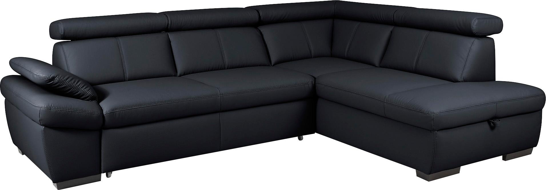 exxpo - sofa fashion Ecksofa »Salerno, klassisch modernes Funktionssofa, hoher Sitzkomfort, L-Form«, inkl. Kopf- und Armteilverstellung, wahlweise mit Bettfunktion