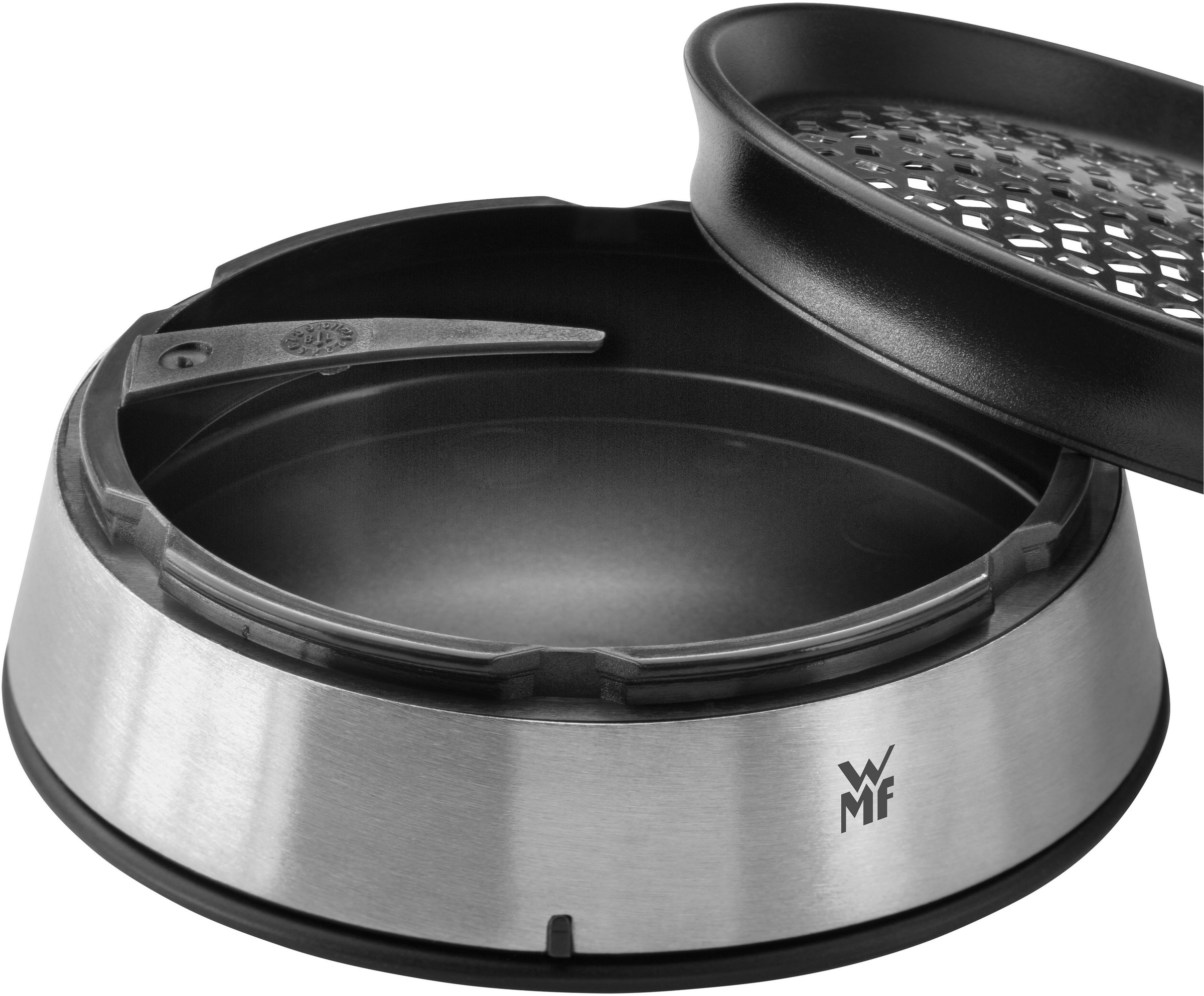 WMF Ingwerreibe »Balance, 3-teilig«, (1 St.), Cromargan Edelstahl rostfrei, Drehaufsatz, Auffangbehälter