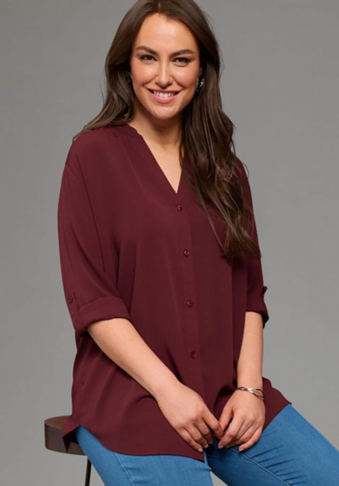 Laura Scott CURVE Longbluse "Große Größen" im Tunika Stil aus weicher Viskose