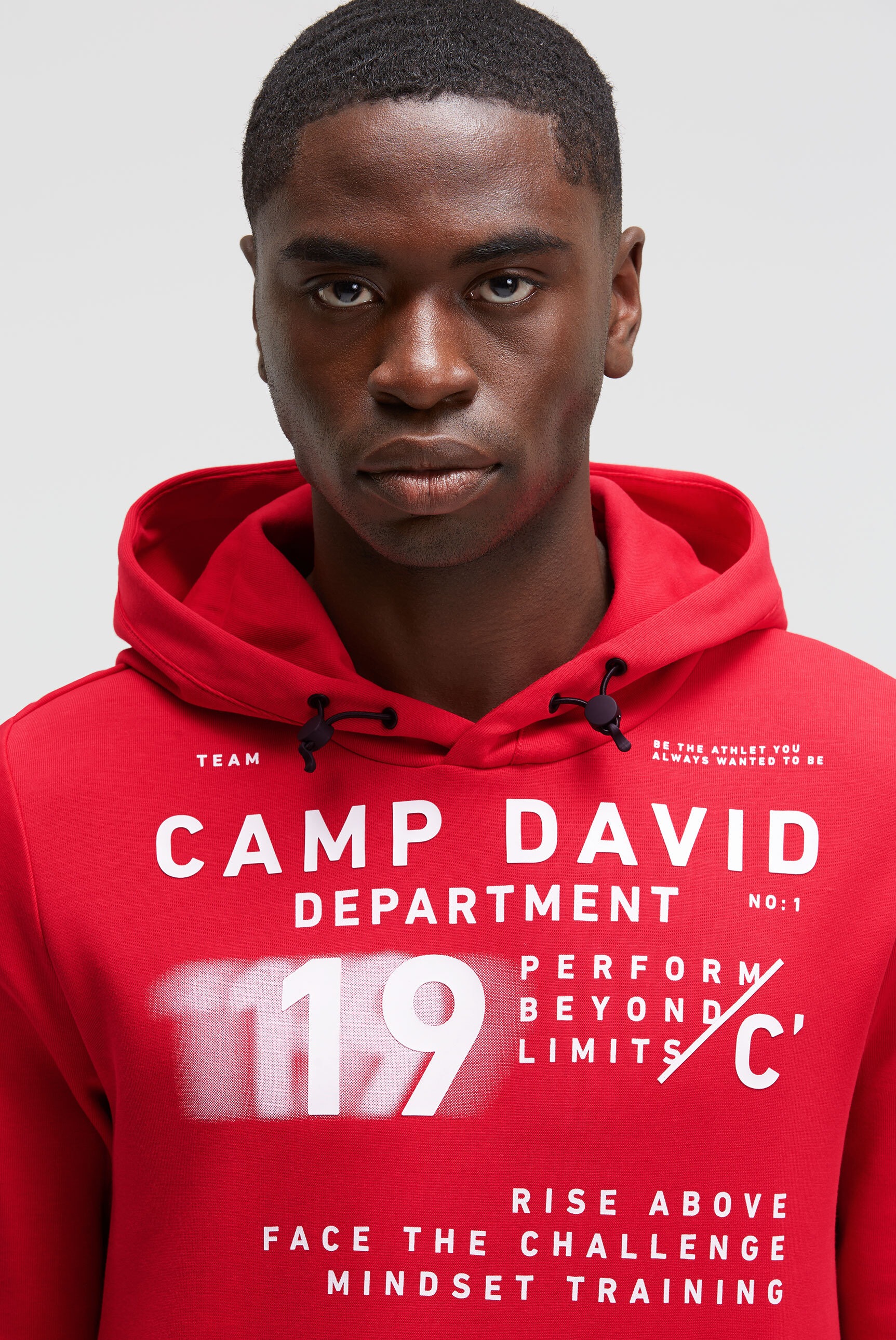 CAMP DAVID Kapuzensweatshirt Kapuze mit verstellbarem Gummizug
