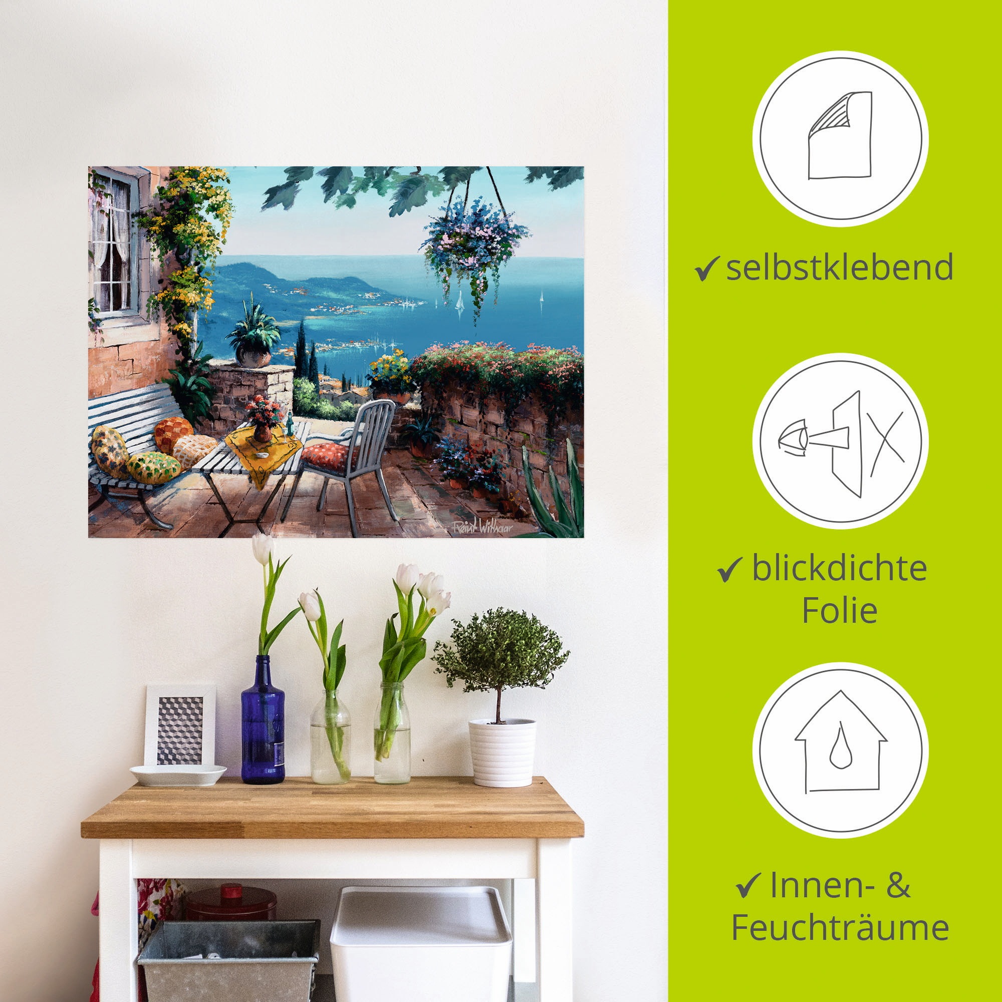Artland Wandbild »Zeiten der Ruhe«, Garten, (1 St.), als Leinwandbild, Poster, Wandaufkleber in verschied. Größen