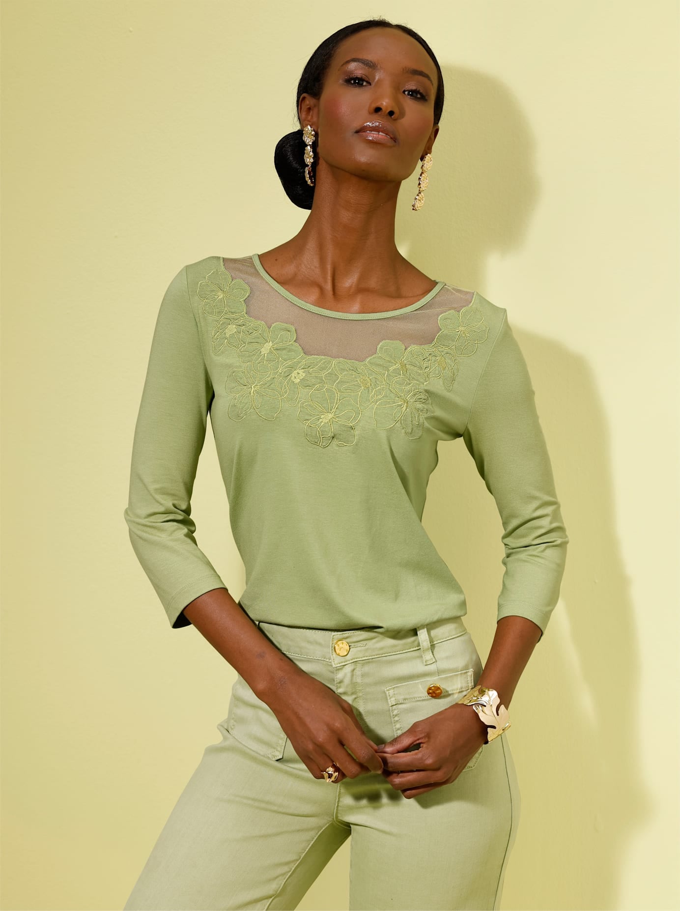 creation L 3/4-Arm-Shirt "Shirt" 1 tlg. günstig online kaufen