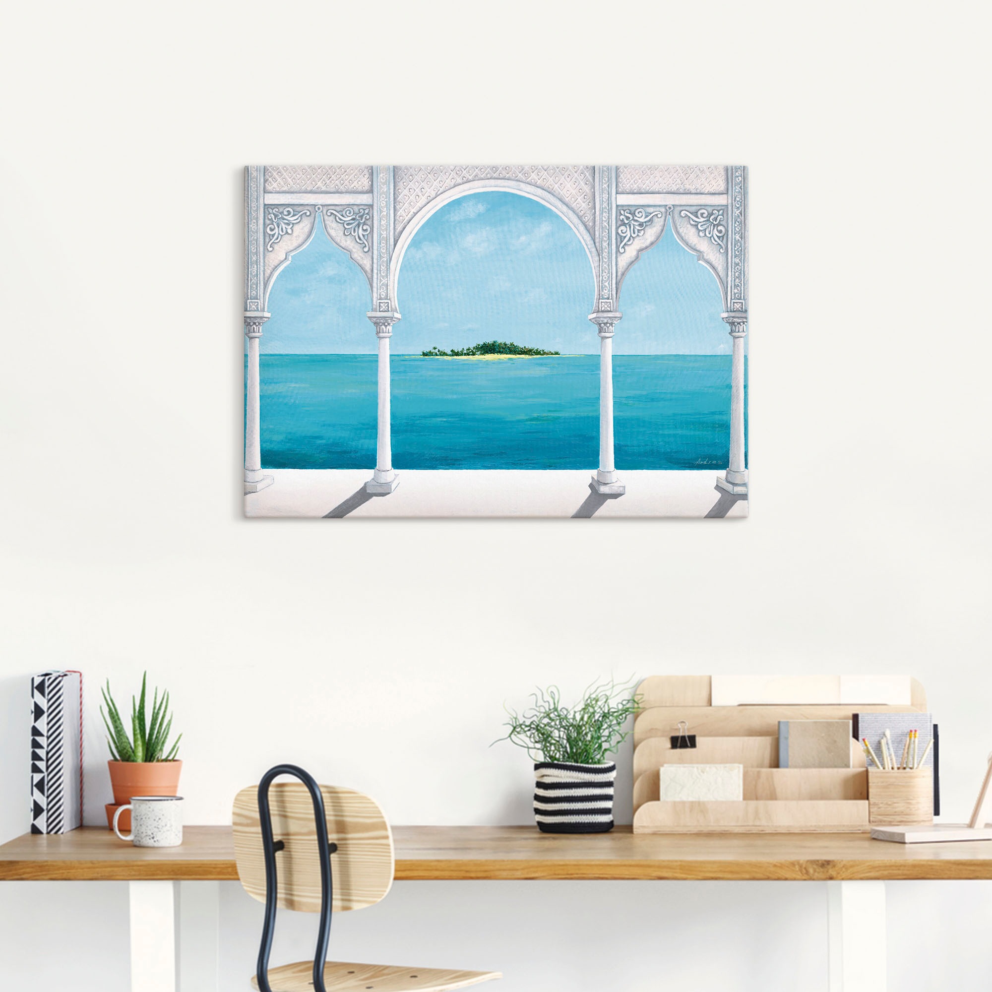 Artland Wandbild »Orientalische Karibik«, Fensterblick, (1 St.), als Leinwandbild, Poster in verschied. Größen