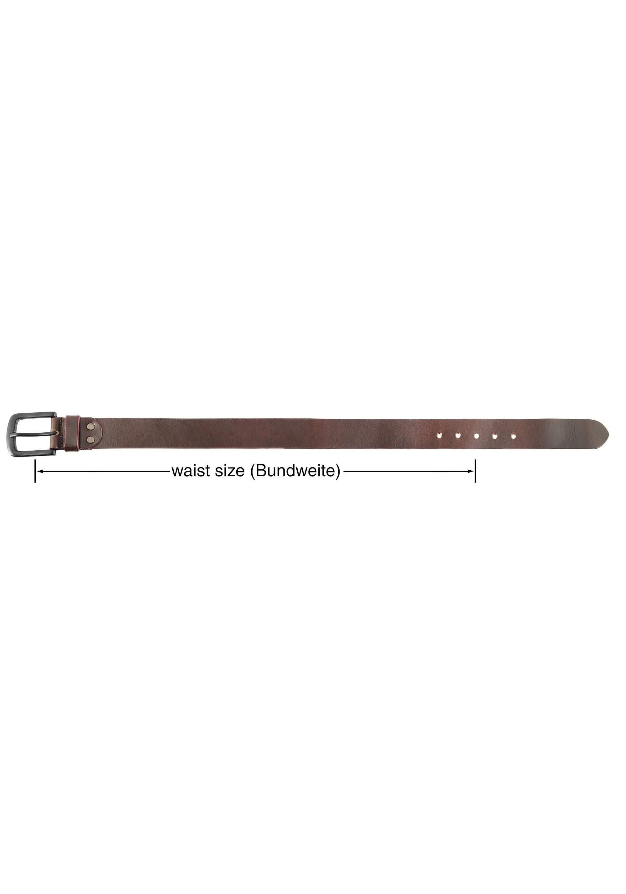 Leonardo Verrelli Ledergürtel »80 cm - 150 cm (Bundweite) in Dunkelbraun aus 100% Echtleder,«