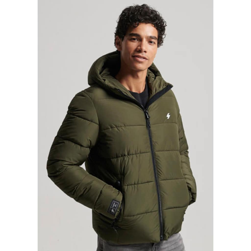 Superdry Steppjacke »HOODED SPORTS PUFFR JACKET«, mit Kapuze