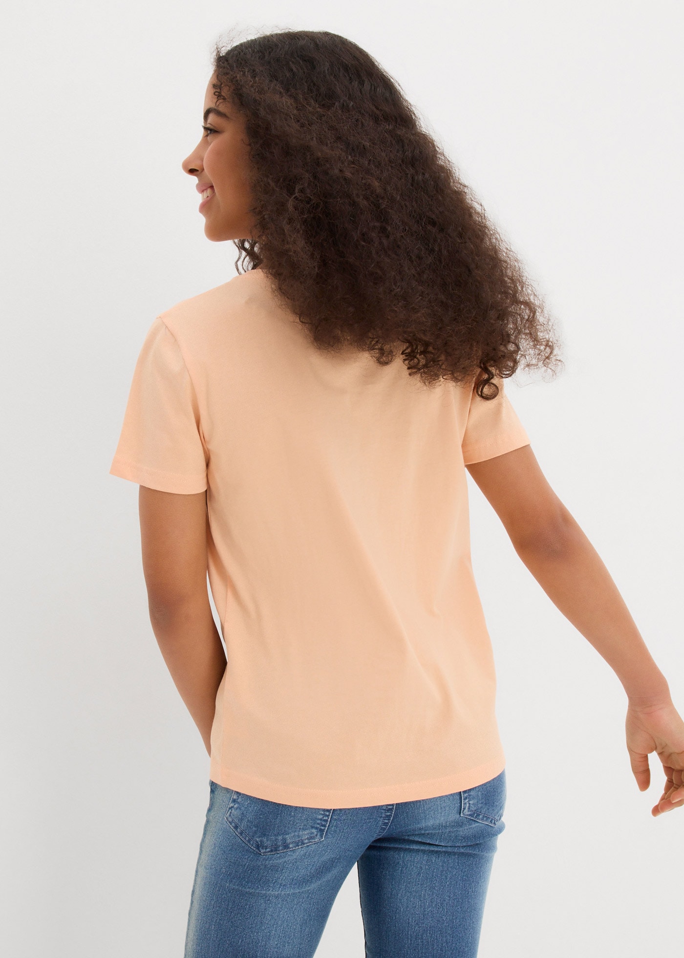 bonprix T-Shirt Packung, 3 Regular Fit, Kurzarm, aus Baumwolle, für Frühling und Sommer