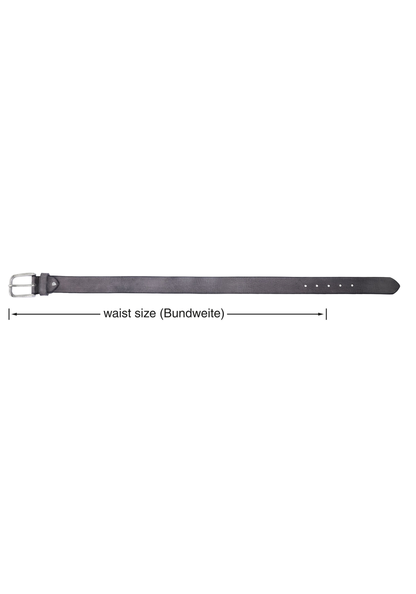Leonardo Verrelli Ledergürtel »90 - 150 cm (Bundweite) in Grau aus 100% Büffelleder, kürzbar,«