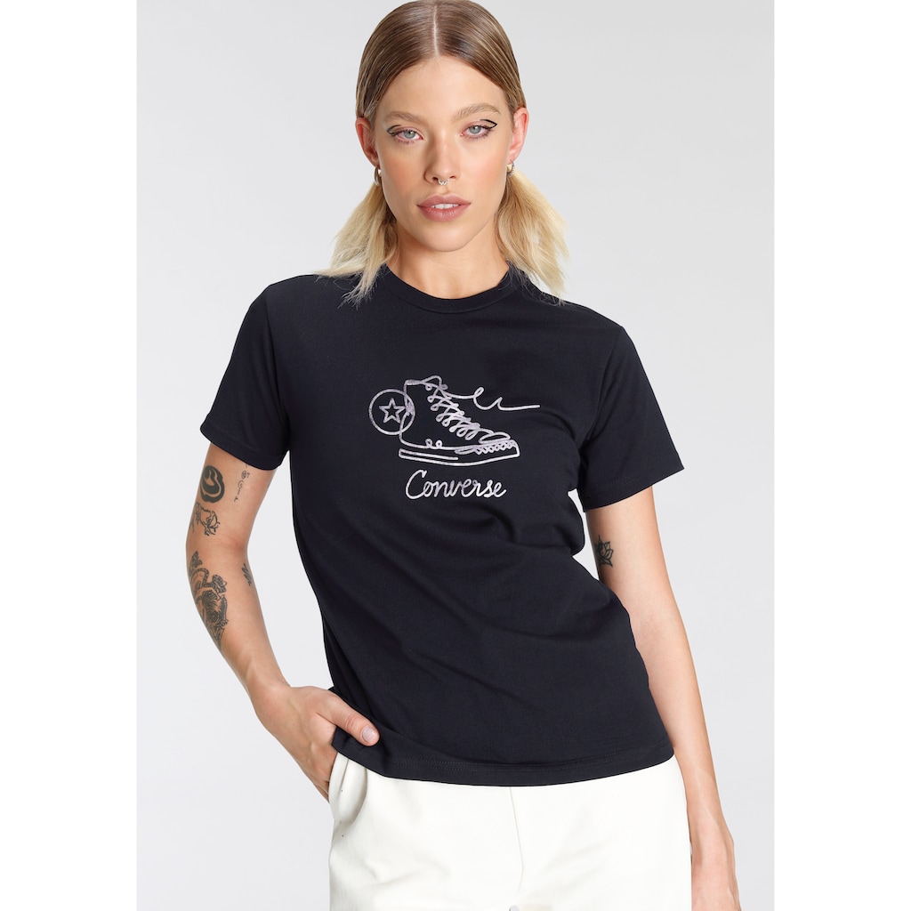 Converse T-Shirt »WOMEN'S CONVERSE SNEAKER SHORT SLEE« (1 tlg.)