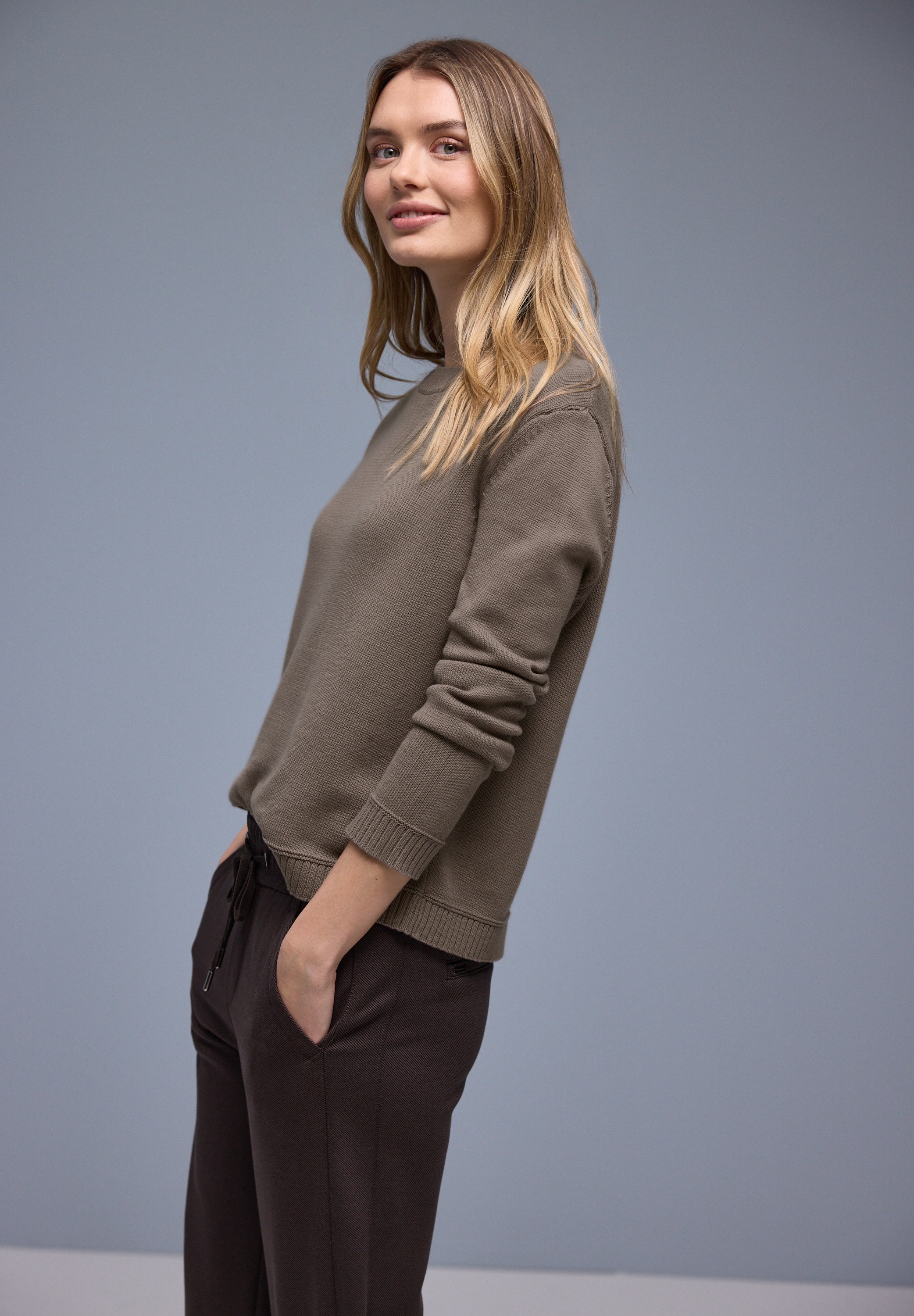 STREET ONE Strickpullover mit Rundhals günstig online kaufen