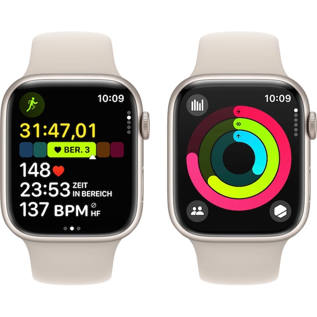 Apple Smartwatch »Watch Series 9 GPS Aluminium 45mm S/M«, (Watch OS 10) |  BAUR