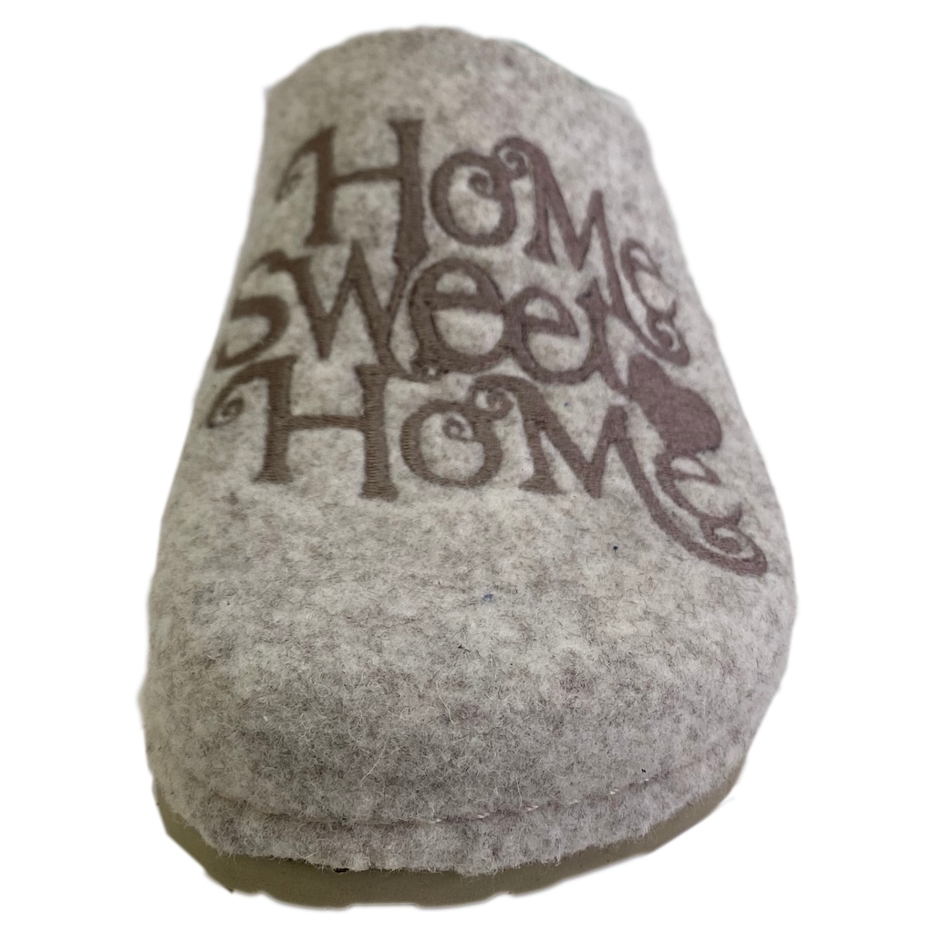 MUBB Pantoffel »Home Sweet Home«, mit Fersendämpfung durch Memory-Fußbett