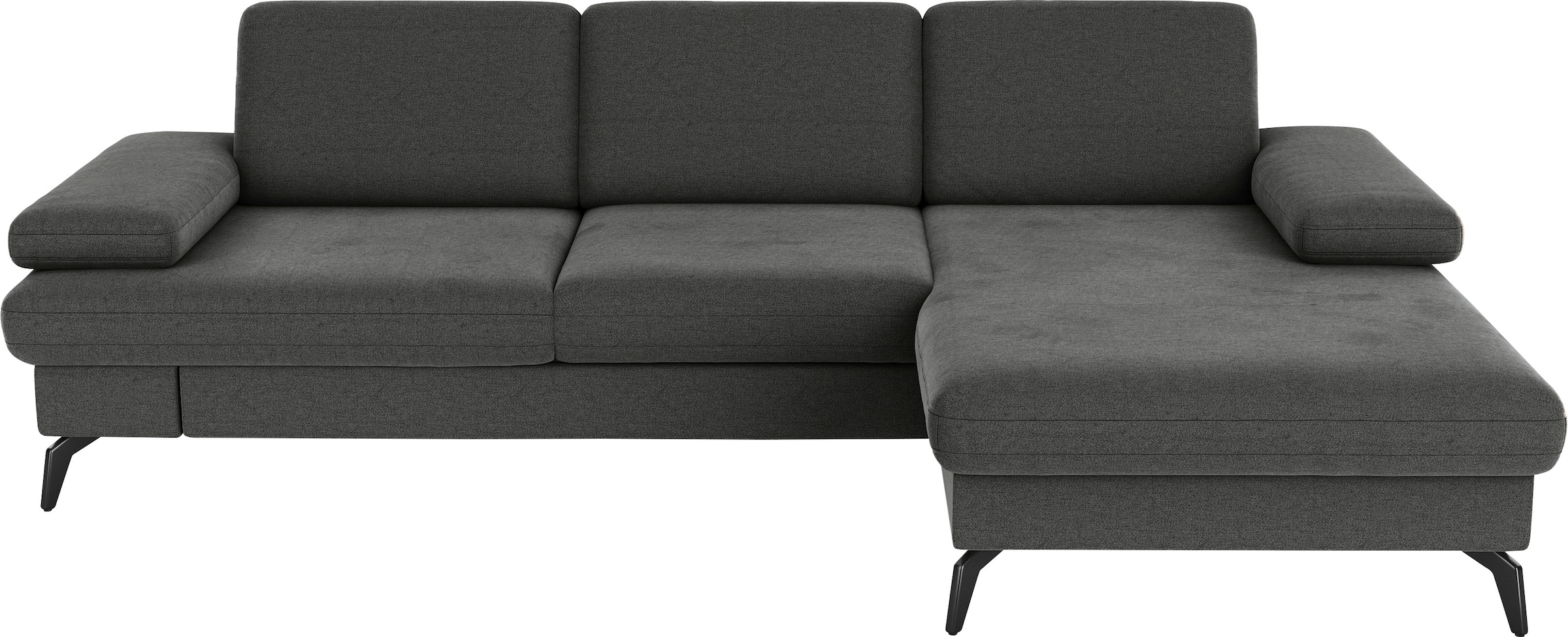 sit&more Ecksofa "Morris L-Form, inkl. Sitztiefenverstellung" wahlweise mit Armteilverstellung, Schlaffunktion & Bettkasten