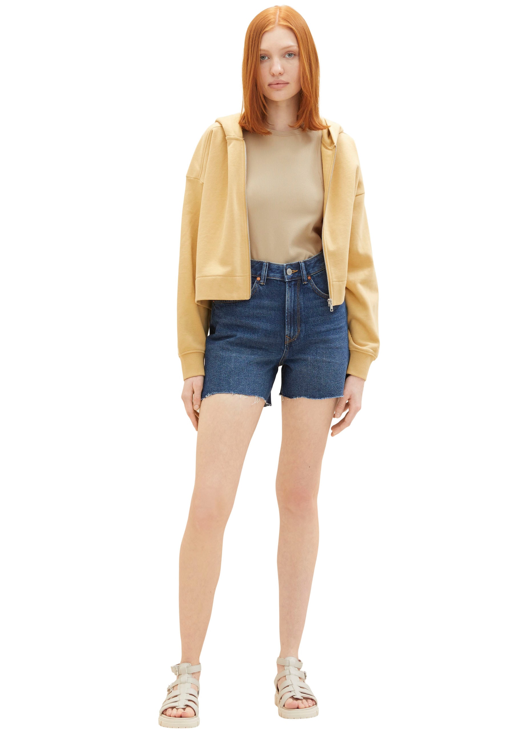 TOM TAILOR Denim Jeansshorts, mit Used Look und Waschung