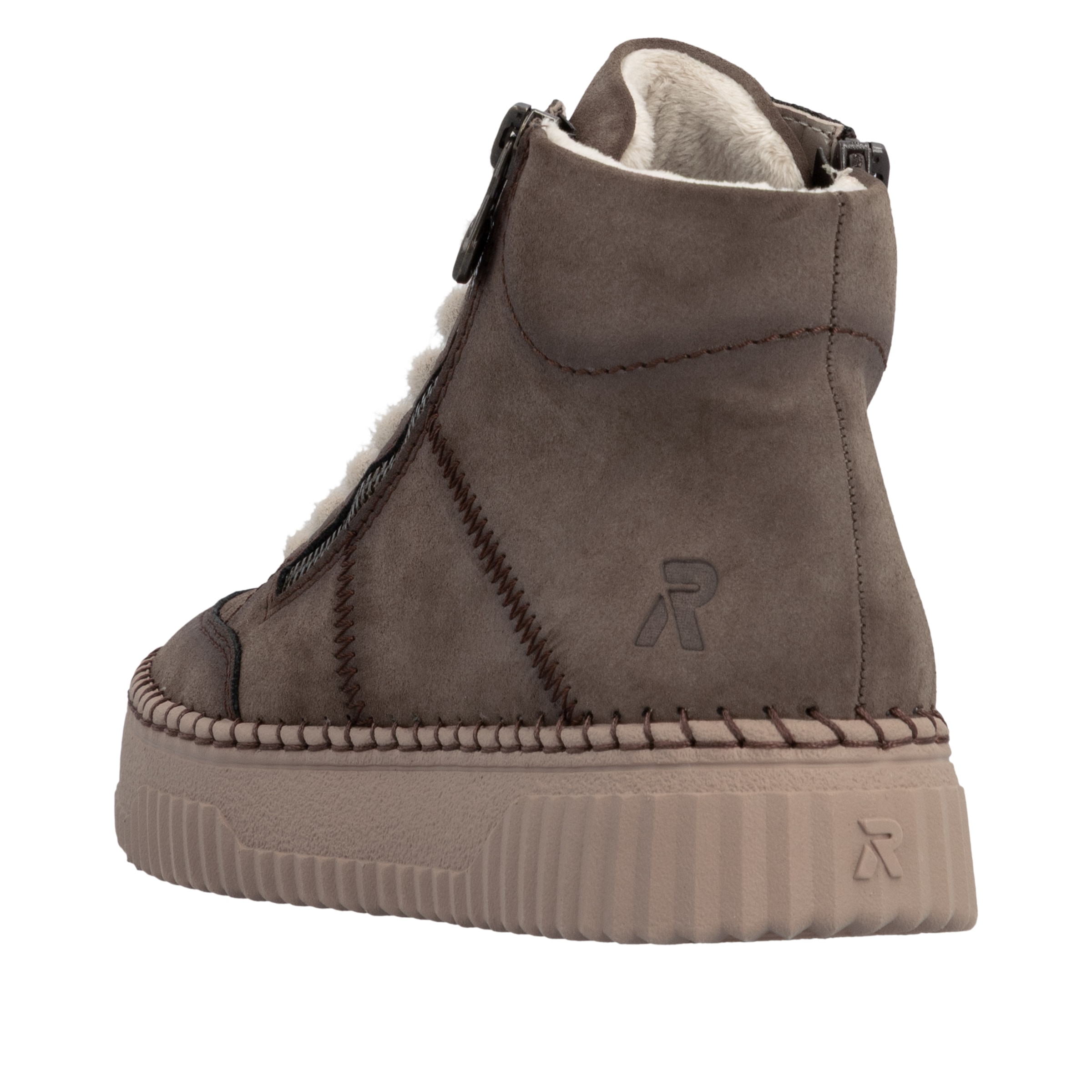 Rieker Schnürboots  Plateauboots, Stiefelette mit extravaganten Schnürsenkeln