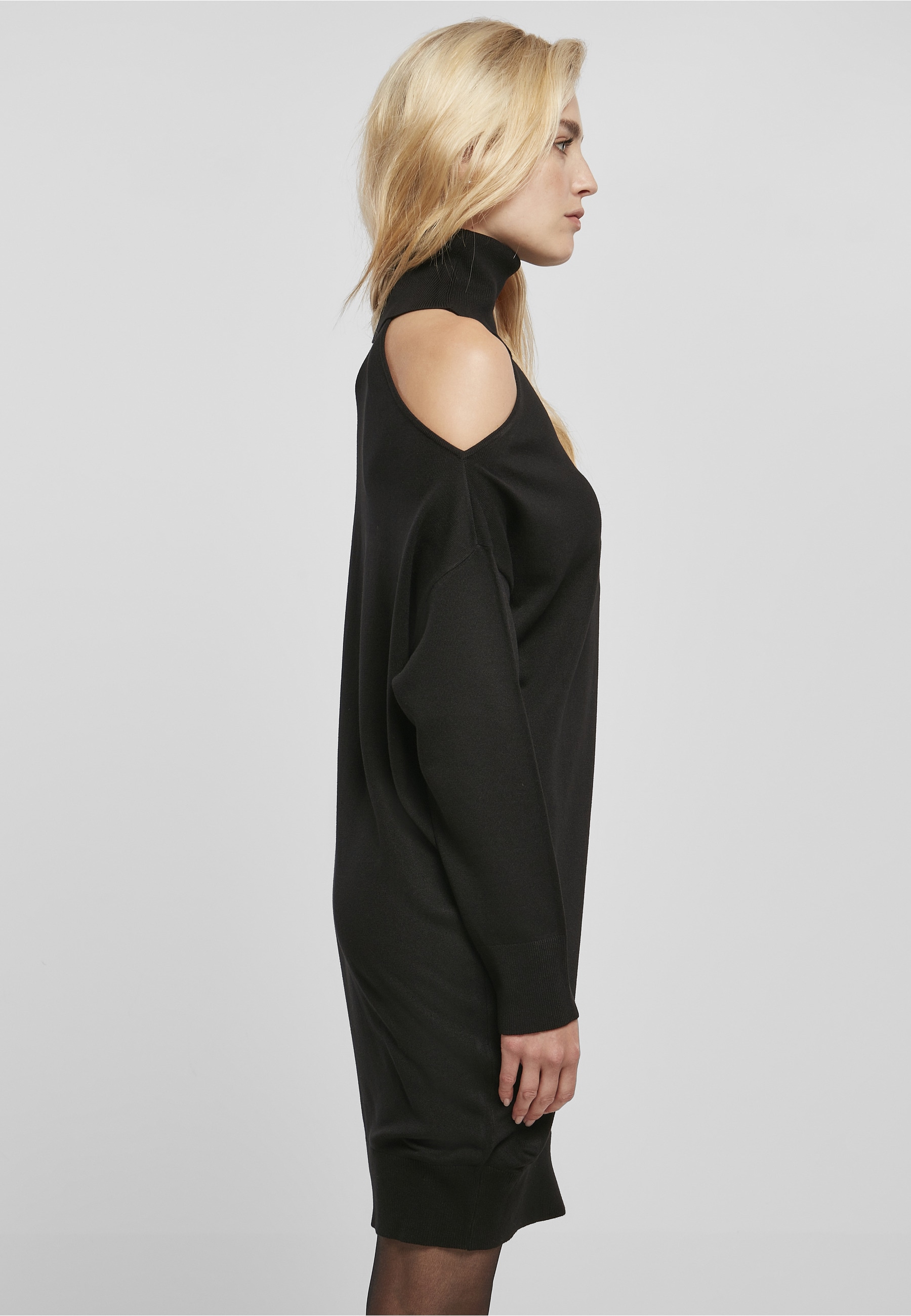 URBAN CLASSICS Shirtkleid »Urban Classics Damen Ladies One Shoulder Knit Dress« 1 Stk. tlg.