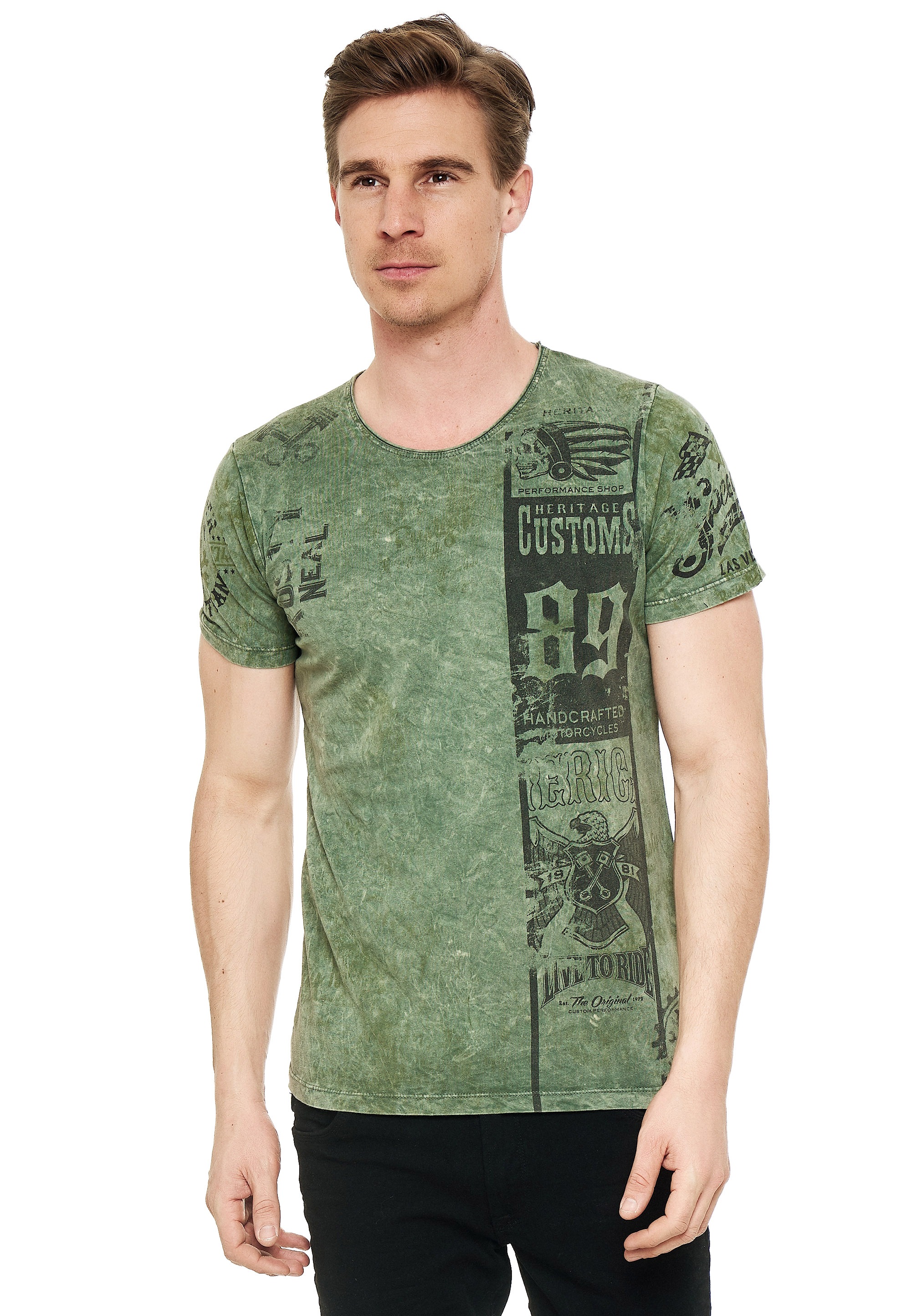 Rusty Neal T-Shirt, mit seitlichem Print günstig online kaufen