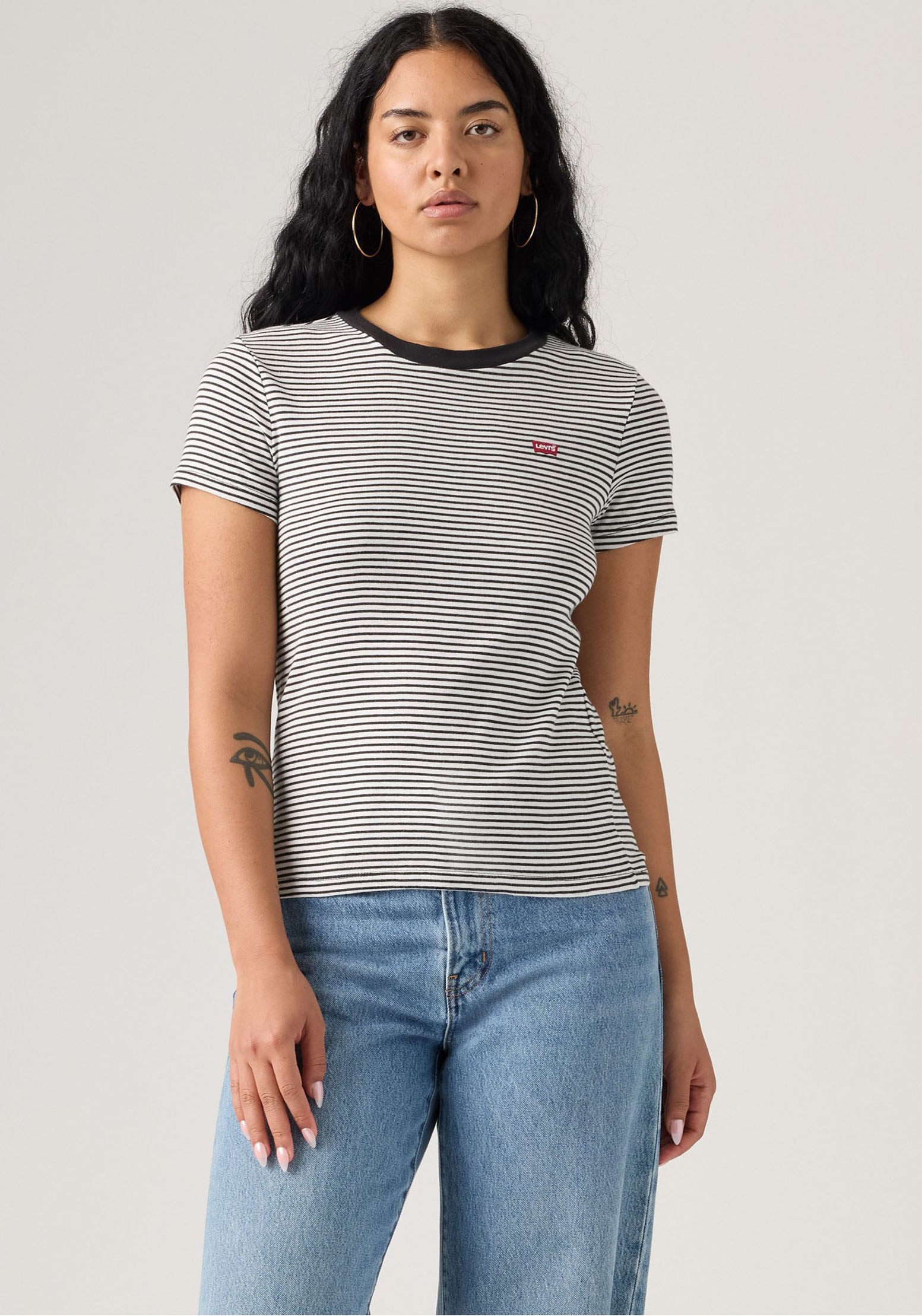 Levis T-Shirt "Mini-Logo", 2 Stk. mit kleiner Markenlogo-Stickerei auf der günstig online kaufen