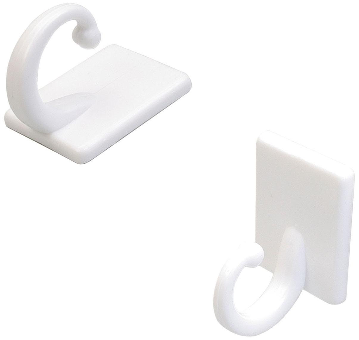 Raffhaken LIEDECO, weiß, Kunststoff, Raffhalter, für leichte Vorhänge