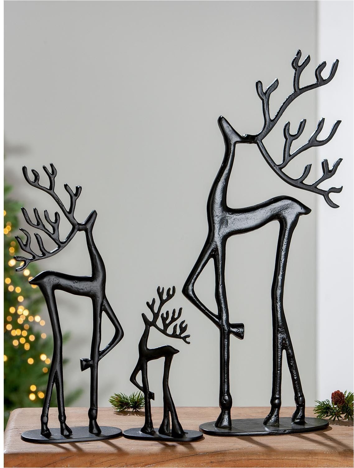 Casablanca by Gilde Tierfigur »Figur Rentier Nordy schwarz H. 52 cm«
