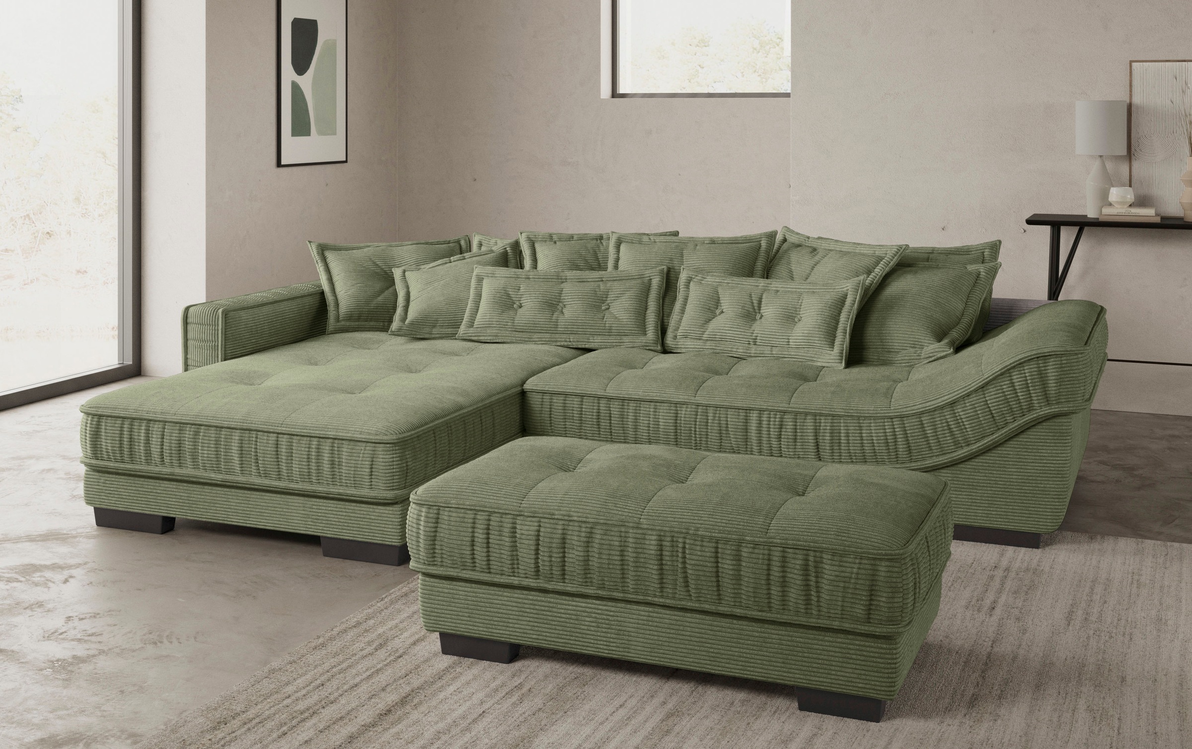 Mr. Couch Ecksofa »Diwan II DuraFlex L-Form«, DuraFlex-Kaltschaumpolsterung, bis 140 kg, 4 Bezugsqualitäten