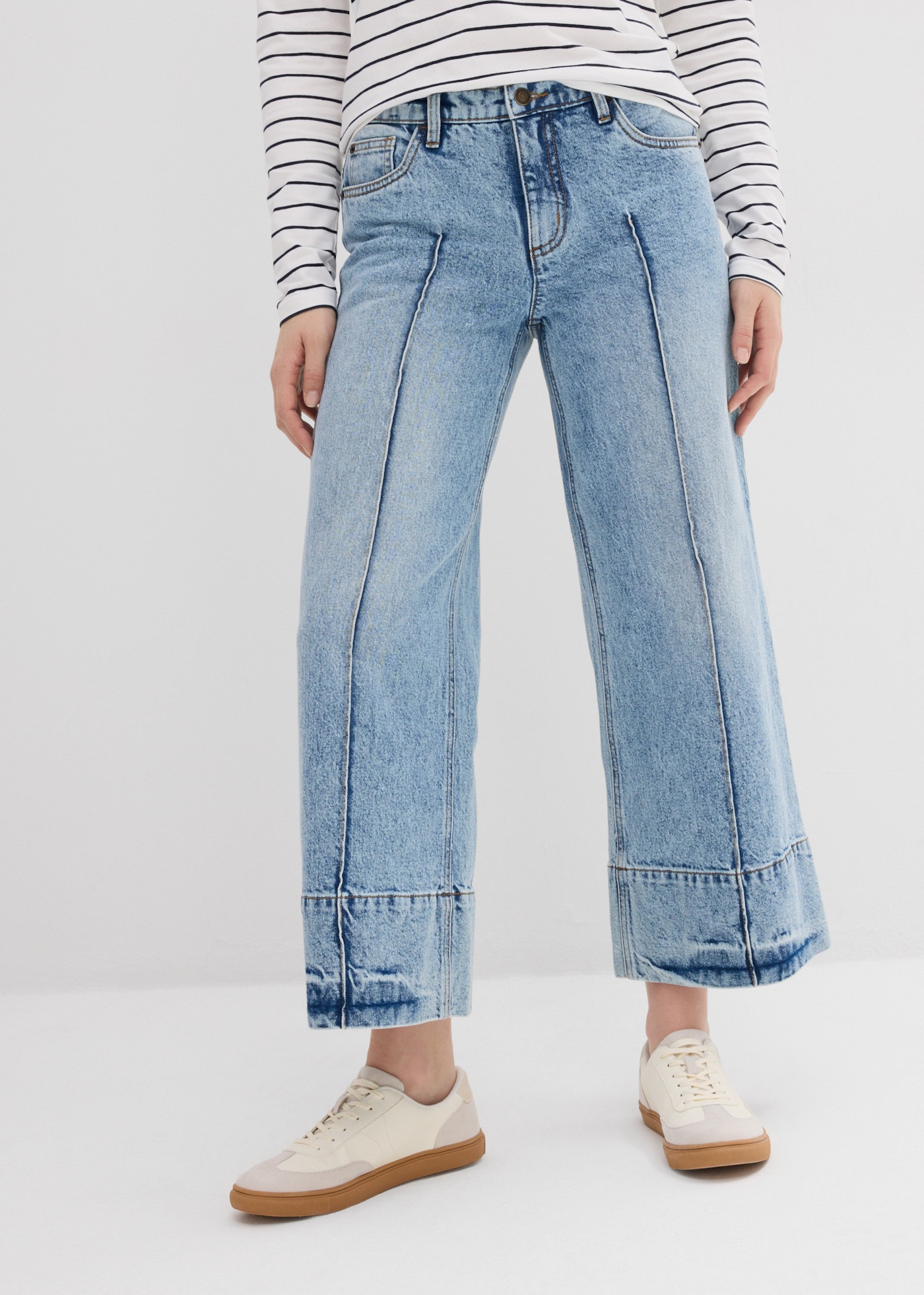 bonprix 7/8-Jeans lockere Passform, verkürztes Bein, mit Elasthan-Anteil, aus Baumwolle