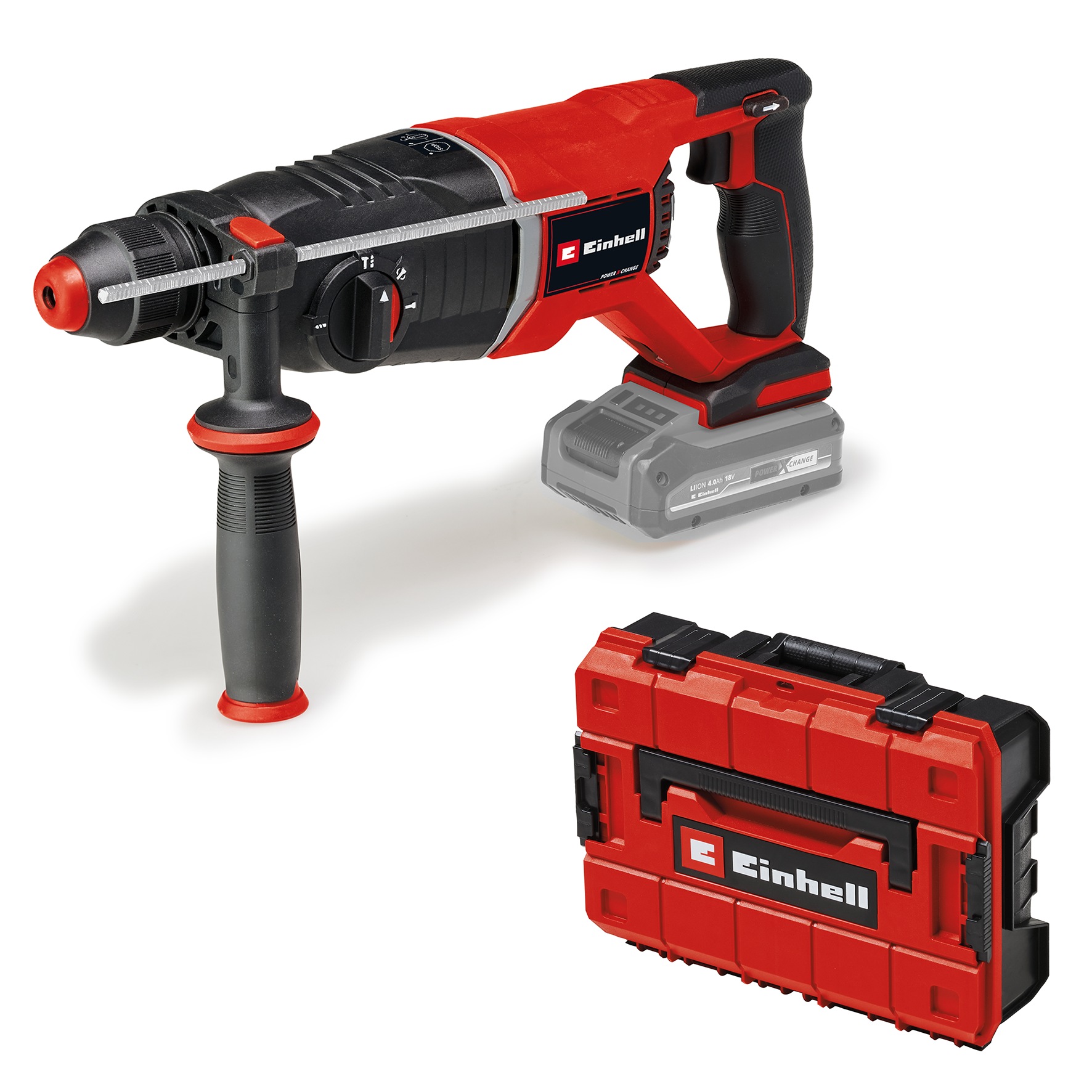 EINHELL Akku-Bohrhammer "TP-HD 18/26 D Li BL - Solo", B:214mm H:110mm L:423mm, rot, Bohrmaschinen, Einhell Professional, inkl. Koffer, ohne Akku und