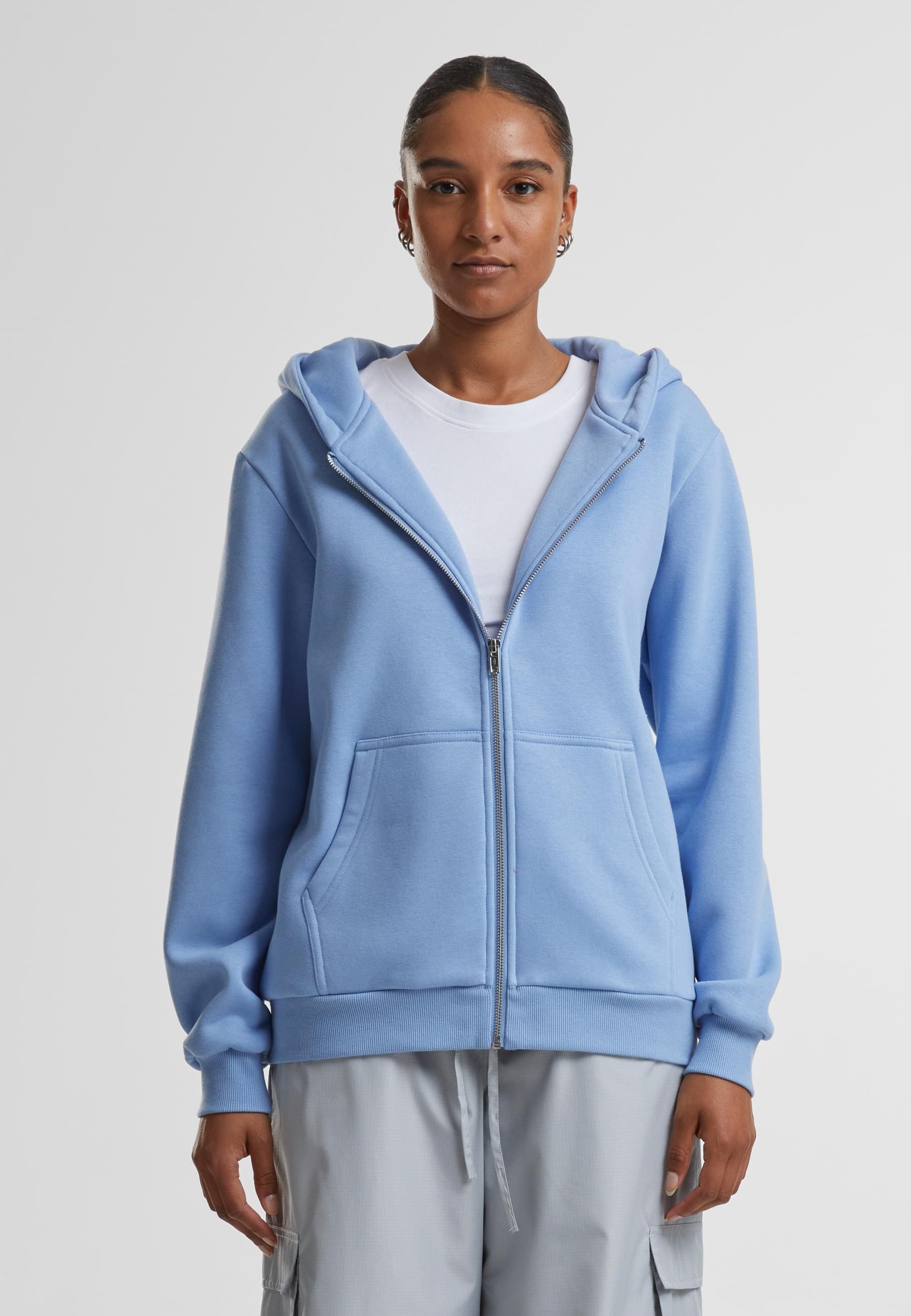 URBAN CLASSICS Cardigan »Urban Classics Ladies Fluffy Zip Cardigan«